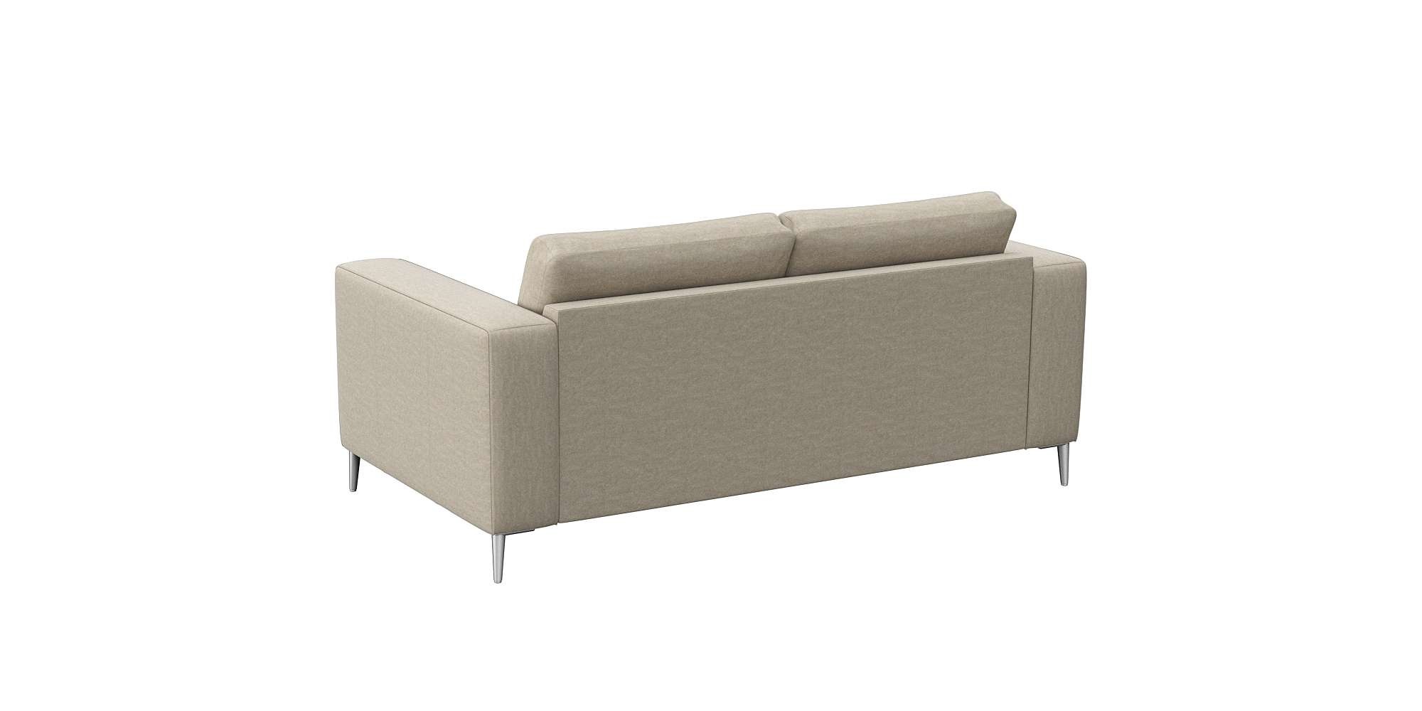 FLEXLUX 2-Sitzer »Fiore, super Sitzkomfort durch Kaltschaum im Sitz«, breite Armlehnen, Füße Alu