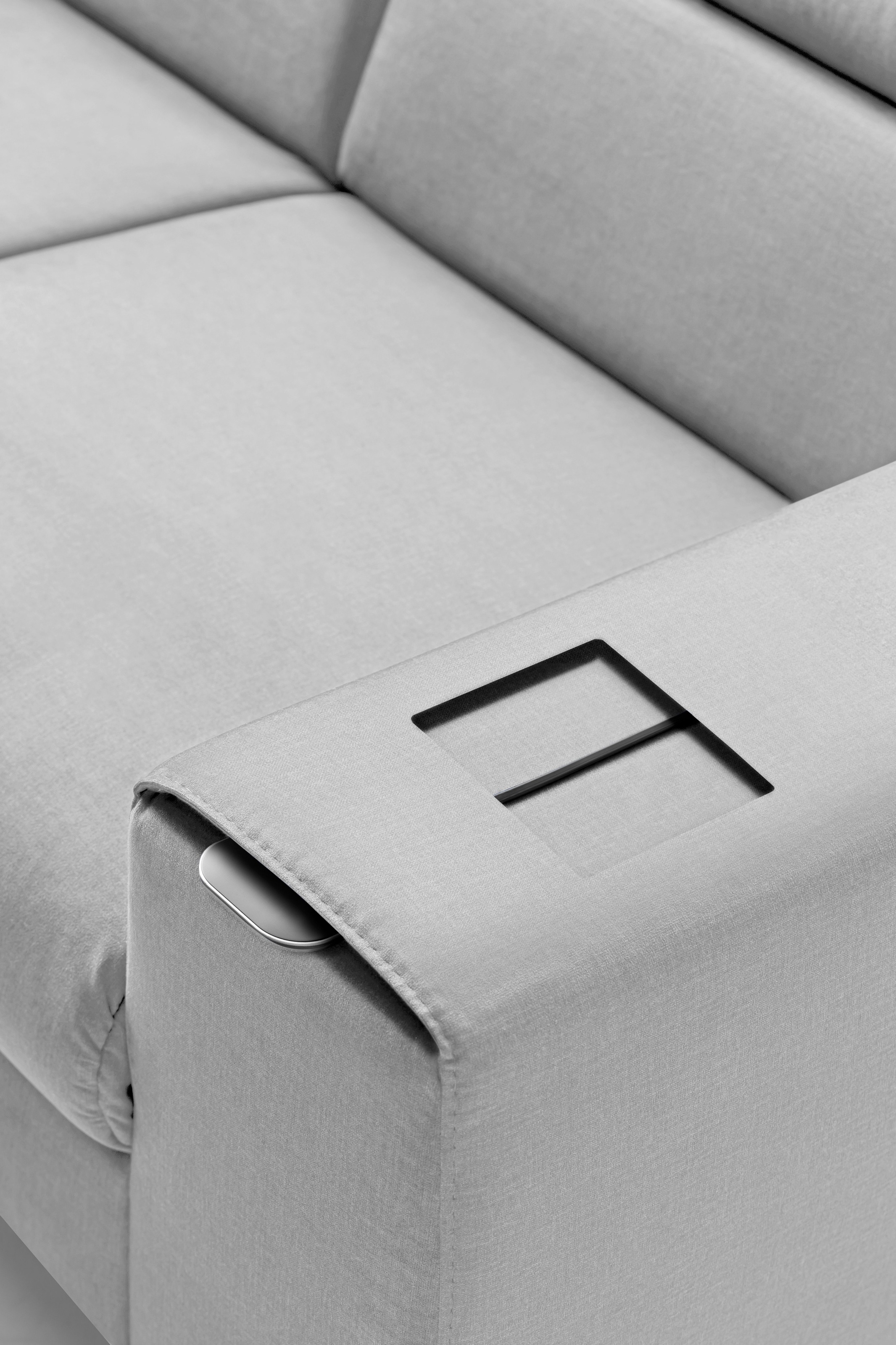 COTTA Polstergarnitur »Morven L-Form«, (Set), Set bestehend aus: Ecksofa mit Kopfteilverstellung & Hocker