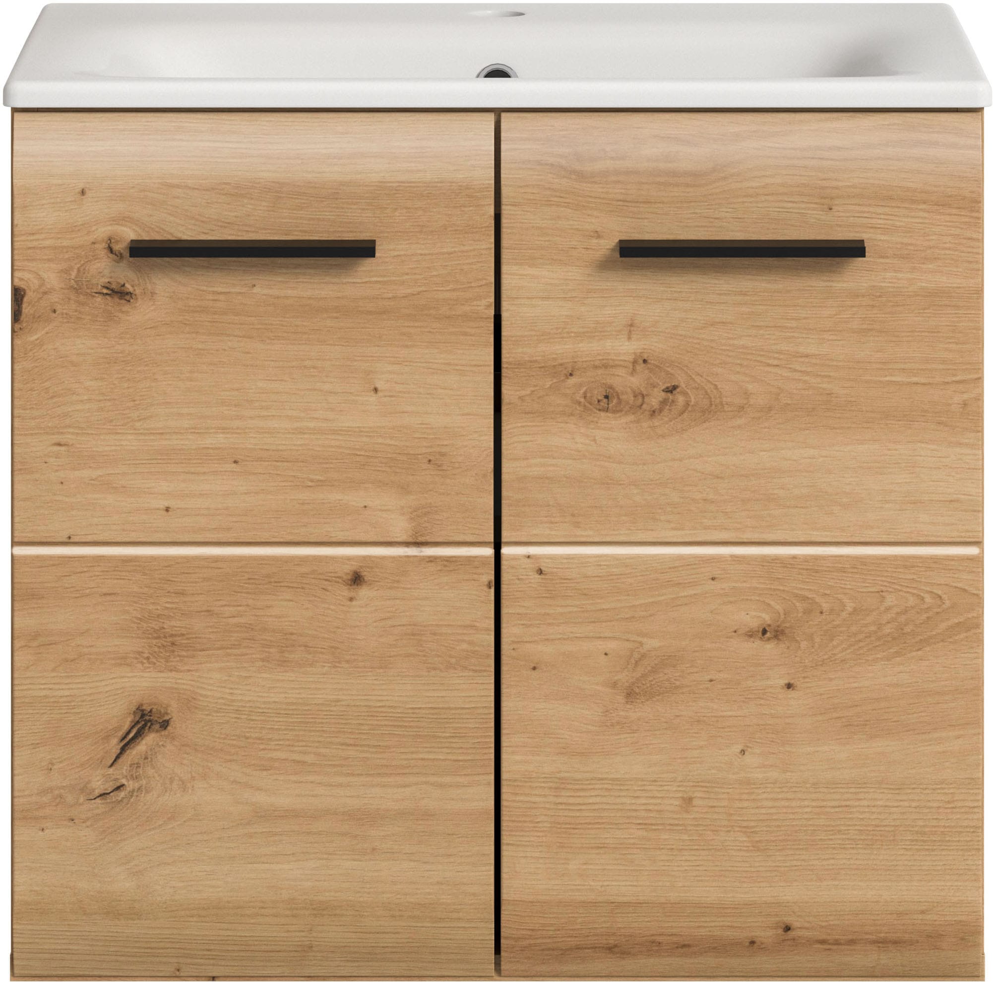 INOSIGN Waschbeckenunterschrank 2 Stk. tlg. Florenz, Waschtisch inkl. Waschbecken, Artisan Oak NB, 60 cm breit
