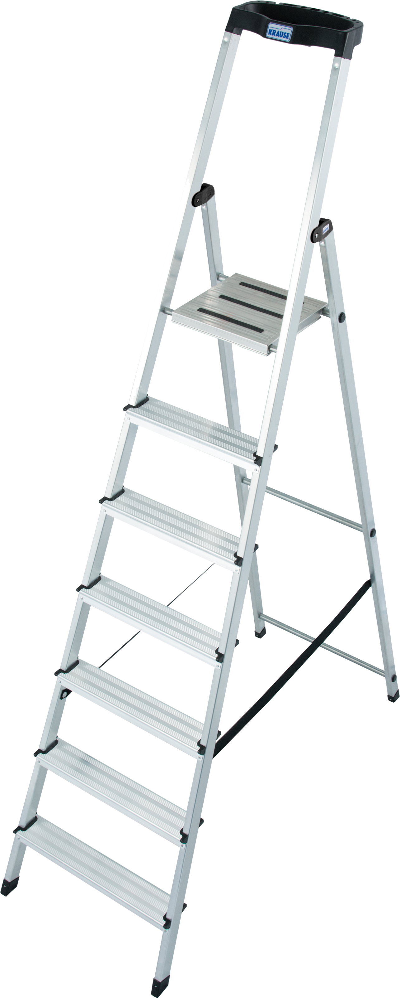 KRAUSE Stehleiter »Safety«, Aluminium, 1x7 Stufen, Arbeitshöhe ca. 350 cm