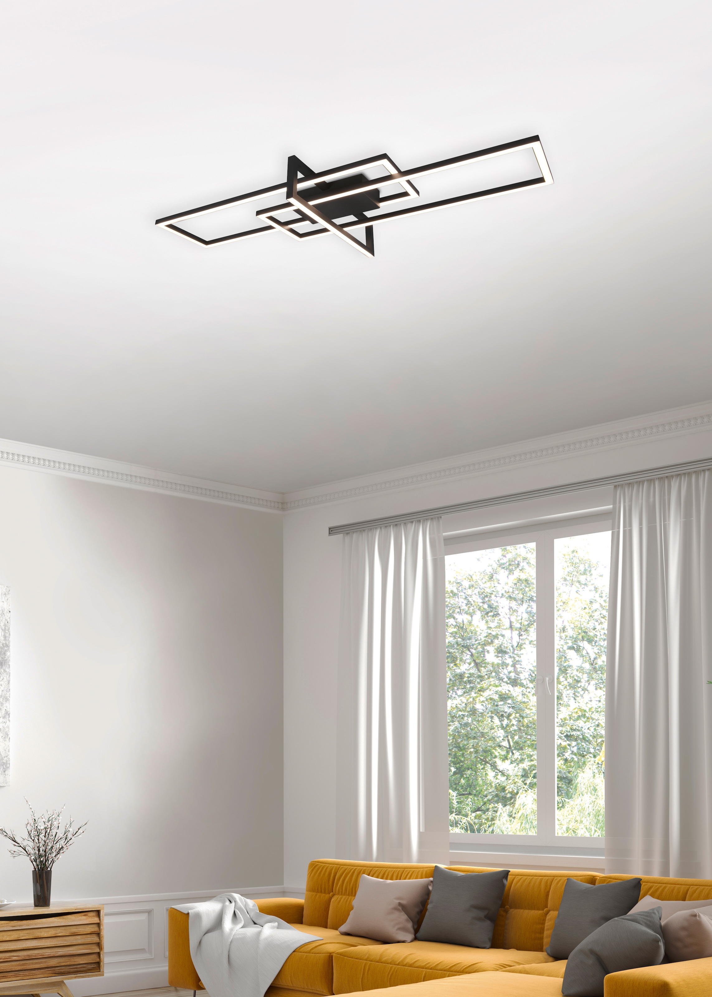 my home LED Deckenleuchte »Alica«, 1 flammig, Leuchtmittel LED-Modul | LED fest integriert, Deckenlampe mit Switch Dimmer