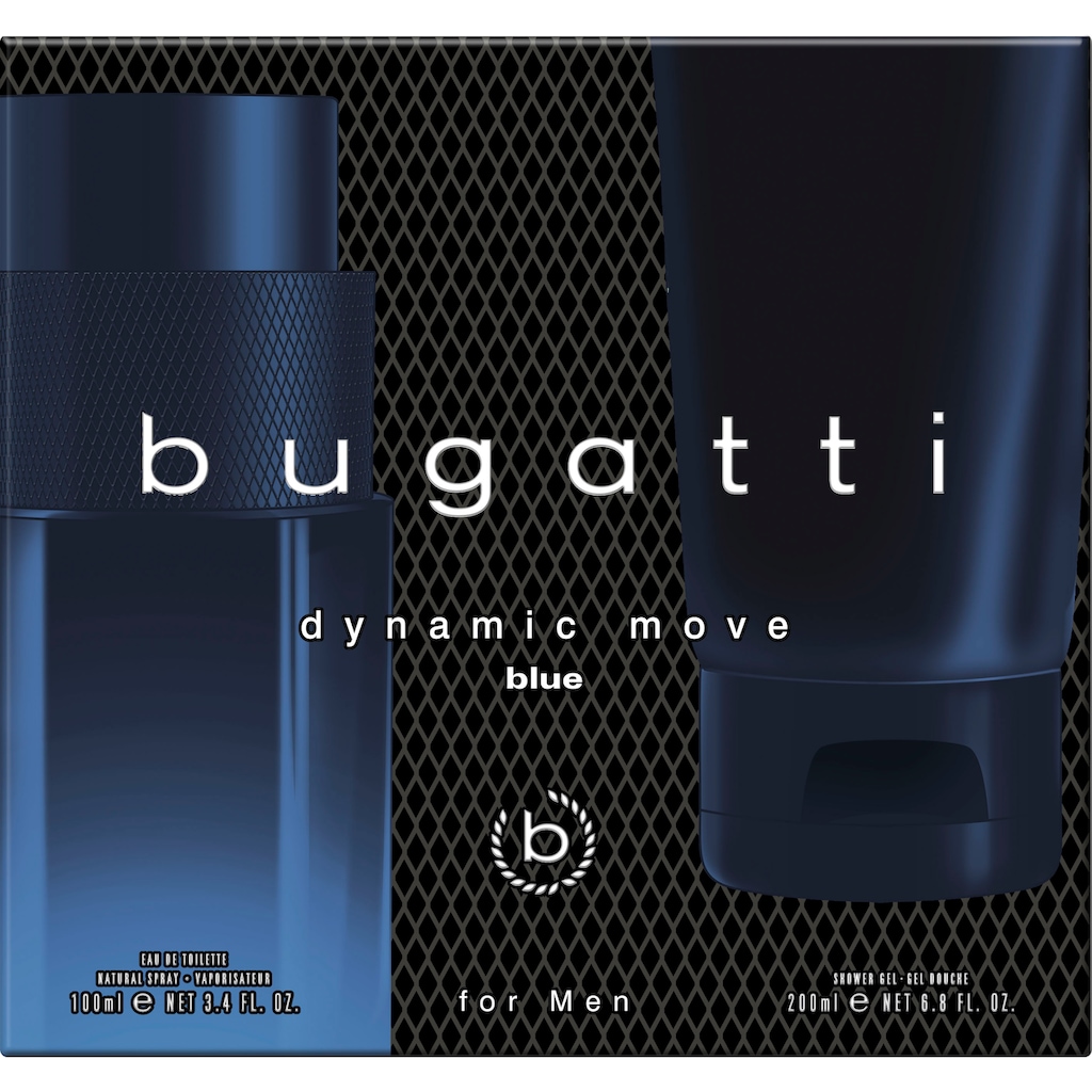 bugatti Eau de Toilette »BUGATTI Dynamic Move man blue GP EdT 100ml + 200 ml SG«, (2 tlg.)
