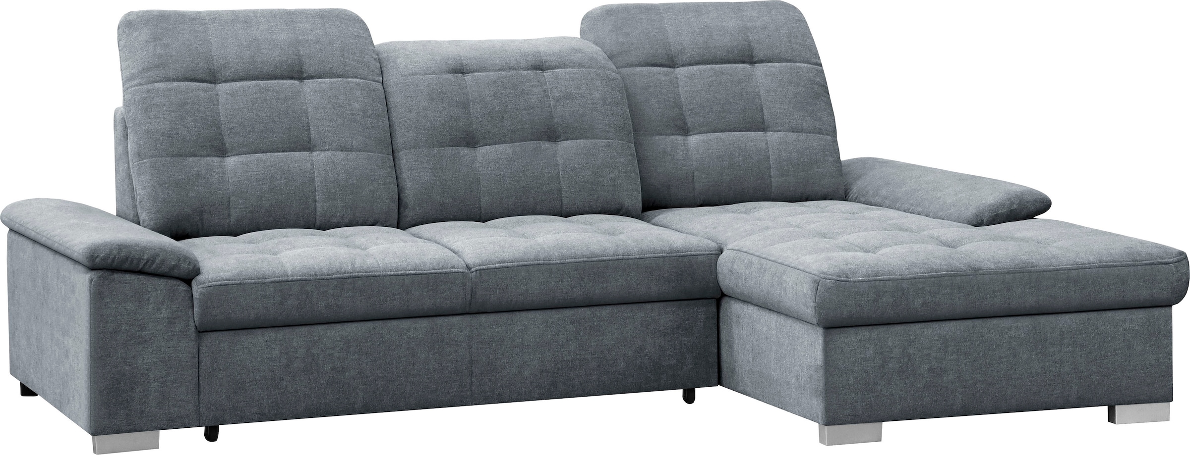 WERK2 Ecksofa Carmen, Sofa, Eckcouch mit Schlaffunktion, Bettkasten und Sitztiefenverstellung