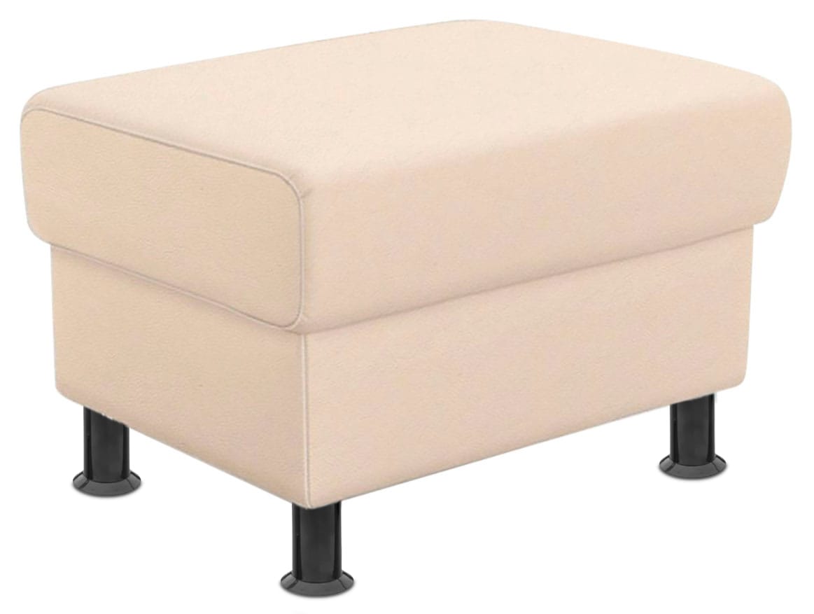 TRENDMANUFAKTUR Hocker »Rondo, Polsterhocker zur Serie, Breite 67 cm, Füße schwarz«, Fußhocker wahlweise mit Federkern, in verschiedenen Bezügen bestellbar