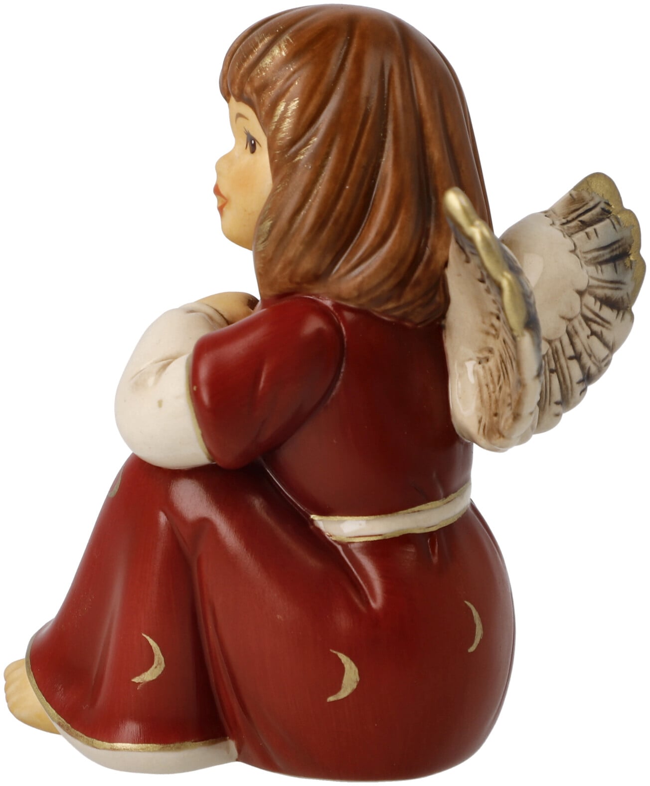 Goebel Engelfigur »Himmelsboten, Engelchen Weihnachtsdeko - bequem Engel rot«, kaufen Steingut, Verträumtes