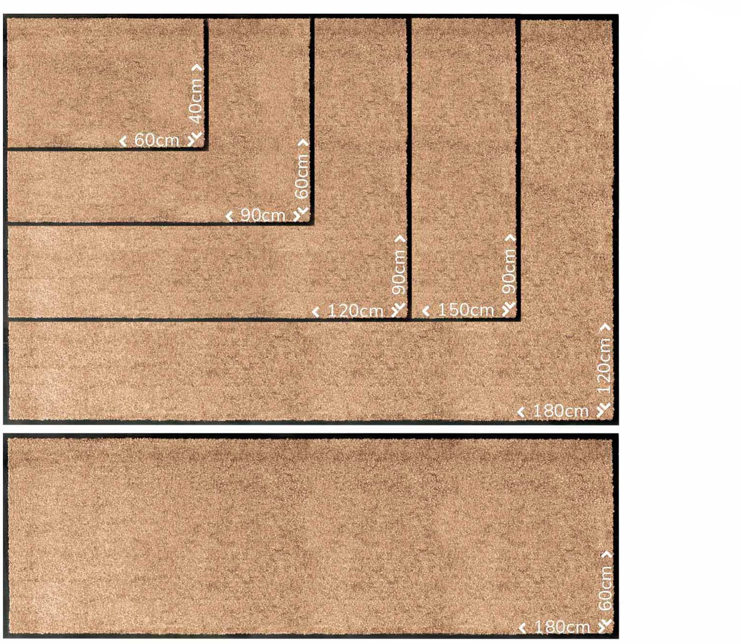 Primaflor-Ideen in Textil Fußmatte »Schmutzfangmatte CLEAN PRO, Made in Belgium«, rechteckig, 8 mm Höhe, Uni-Farben, UV-beständig, strapazierfähig, waschbar