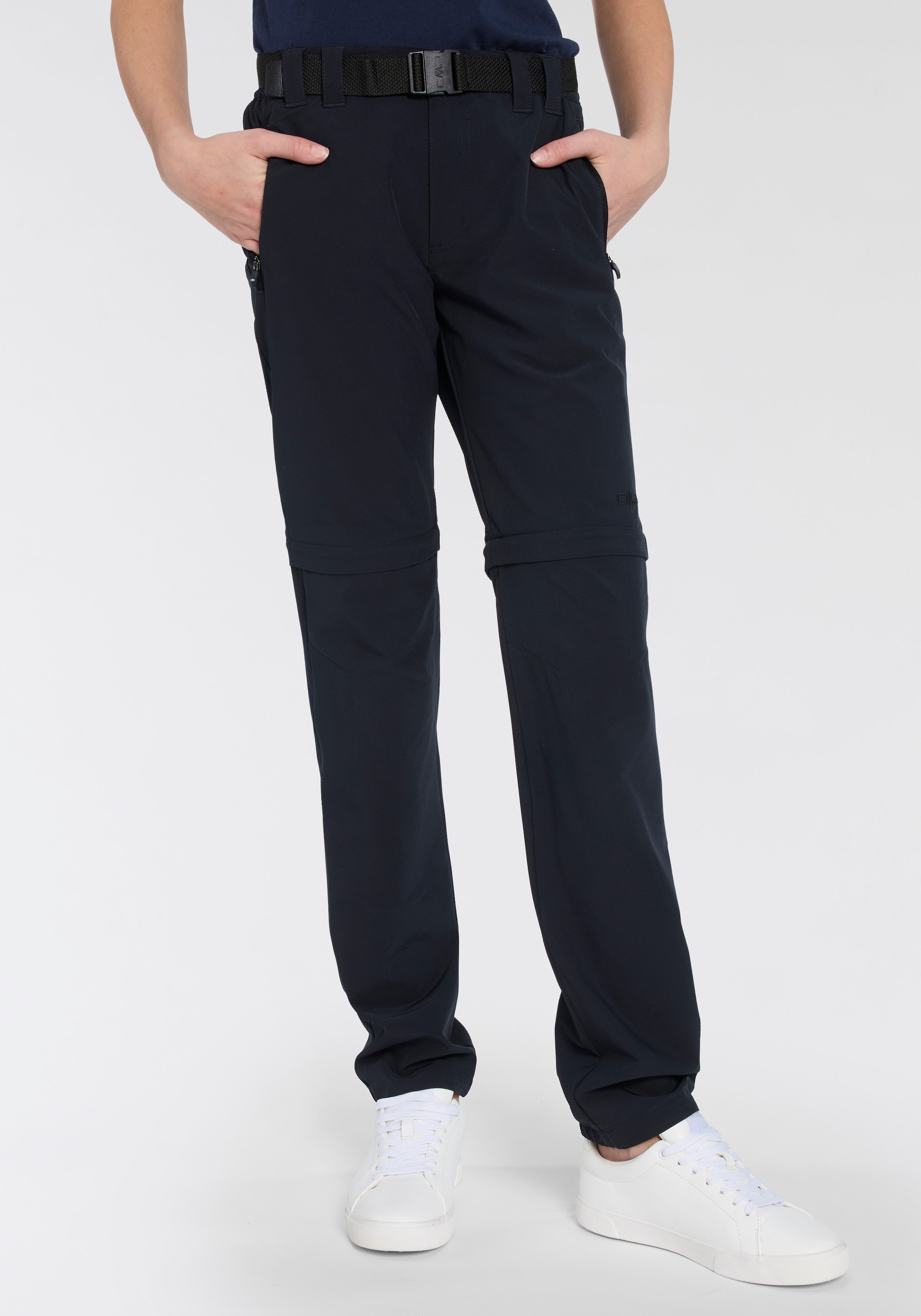 CMP Funktionshose »KID ZIP-OFF-PANT«, (Set, 2 tlg., mit Gürtel), Elastisch & Atmungsaktiv & Schnell trocknend & für Kinder