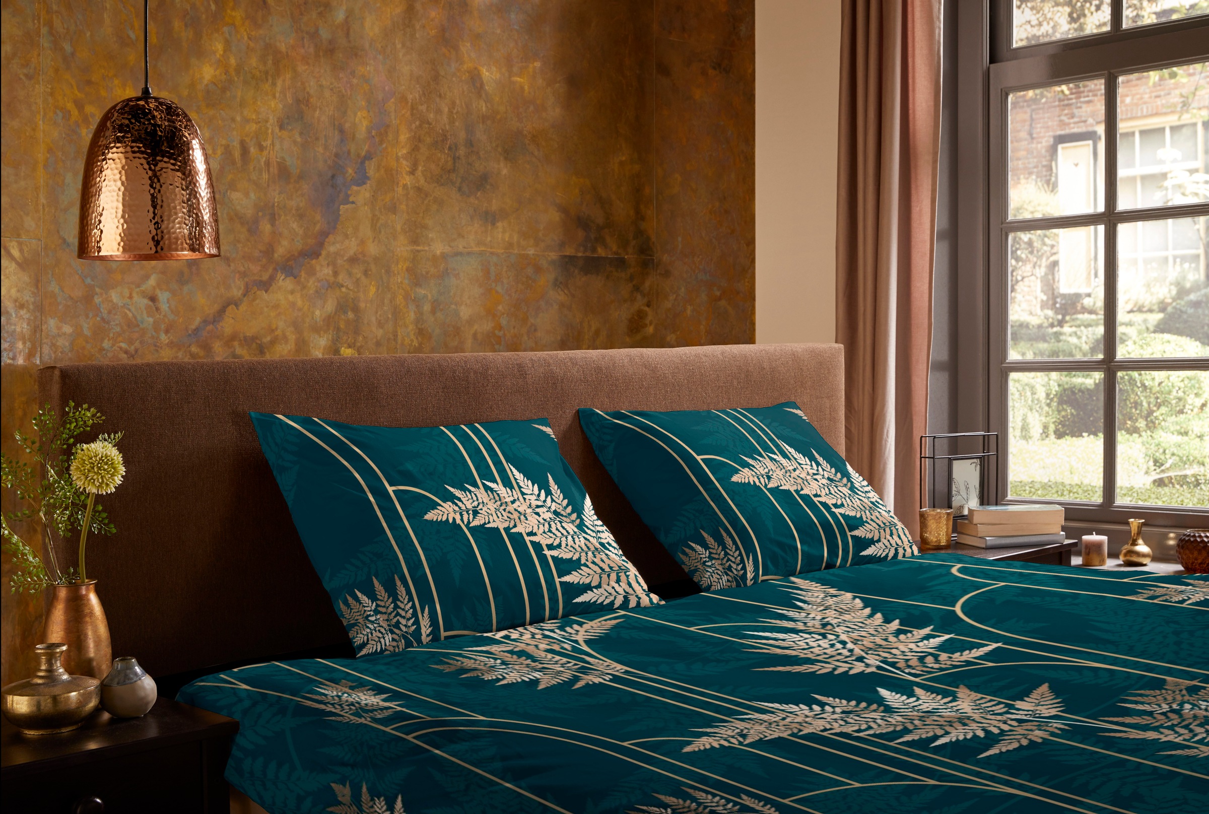 PURE luxury collection Wendebettwäsche »Malak«, Mikrofaser, 135x200, Pflegeleicht, Reißverschluss, Wende, Dunkelgrün