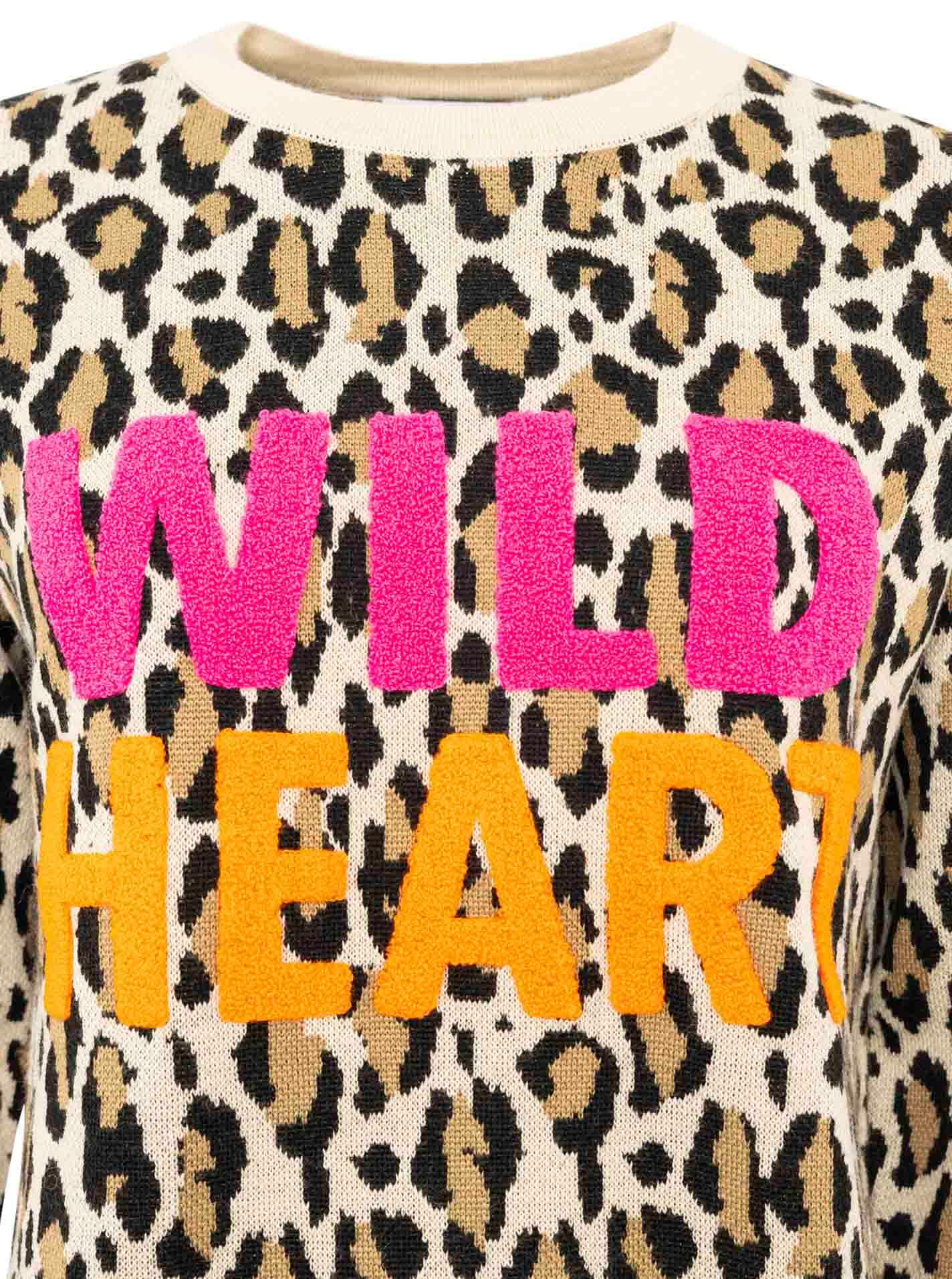 Zwillingsherz Strickpullover »"Wild Heart"« mit Neon Aufschrift