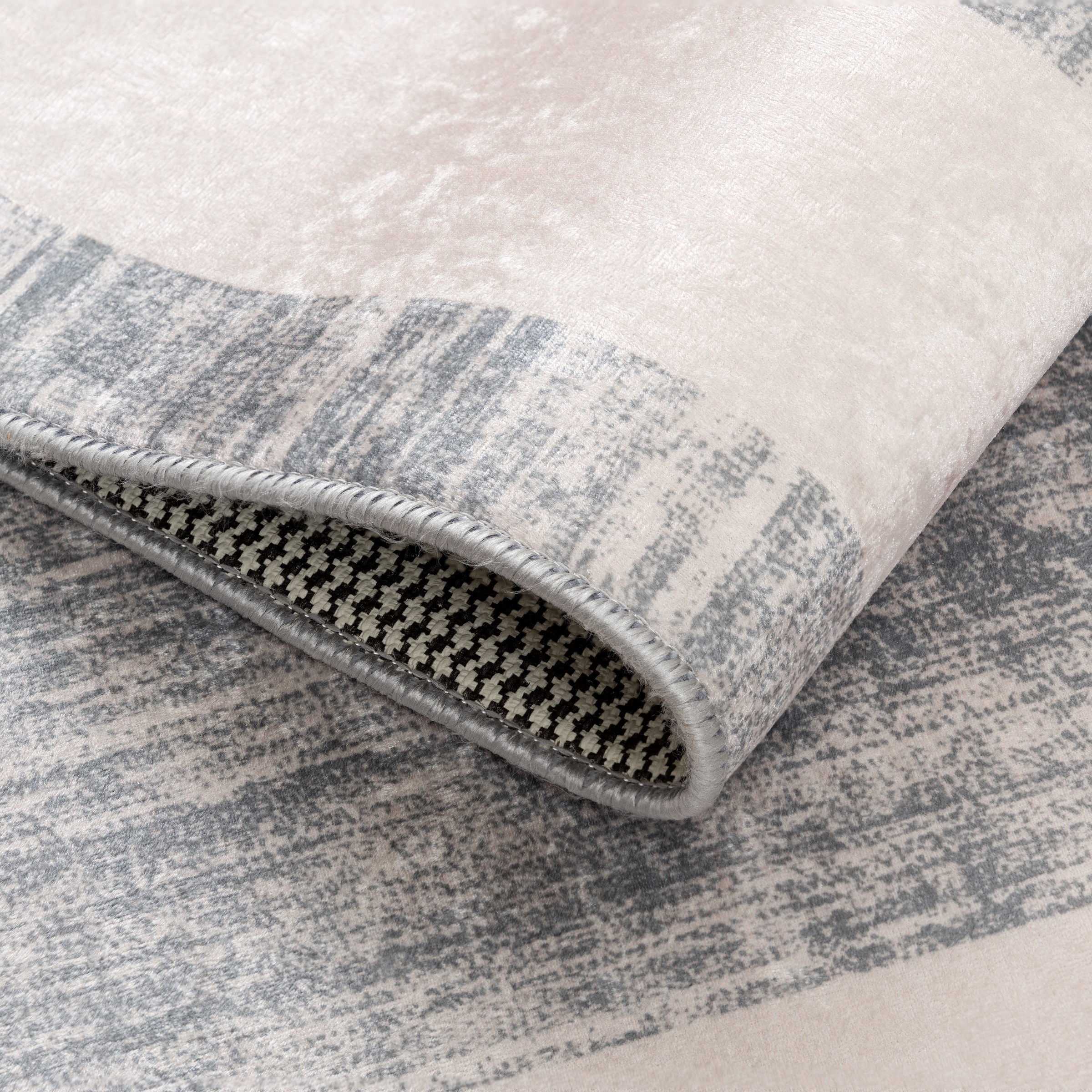Sehrazat Teppich »Caimas 8340«, rechteckig, 8 mm Höhe, waschbar,mit Bordüre,Uni Farben,rutschfest,Kurzflor,Pflegeleicht