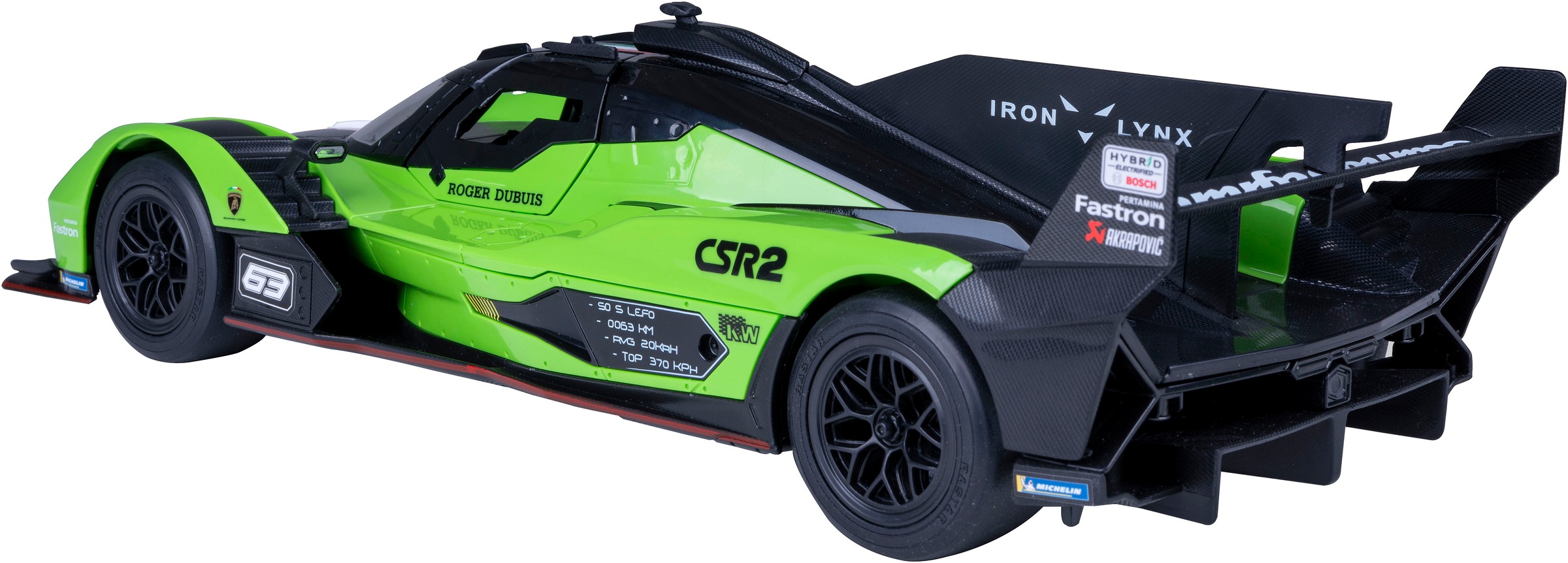 Jamara RC-Auto »Lamborghini SC63 LMDH 1:14 grün 2,4GHz«, mit LED Licht
