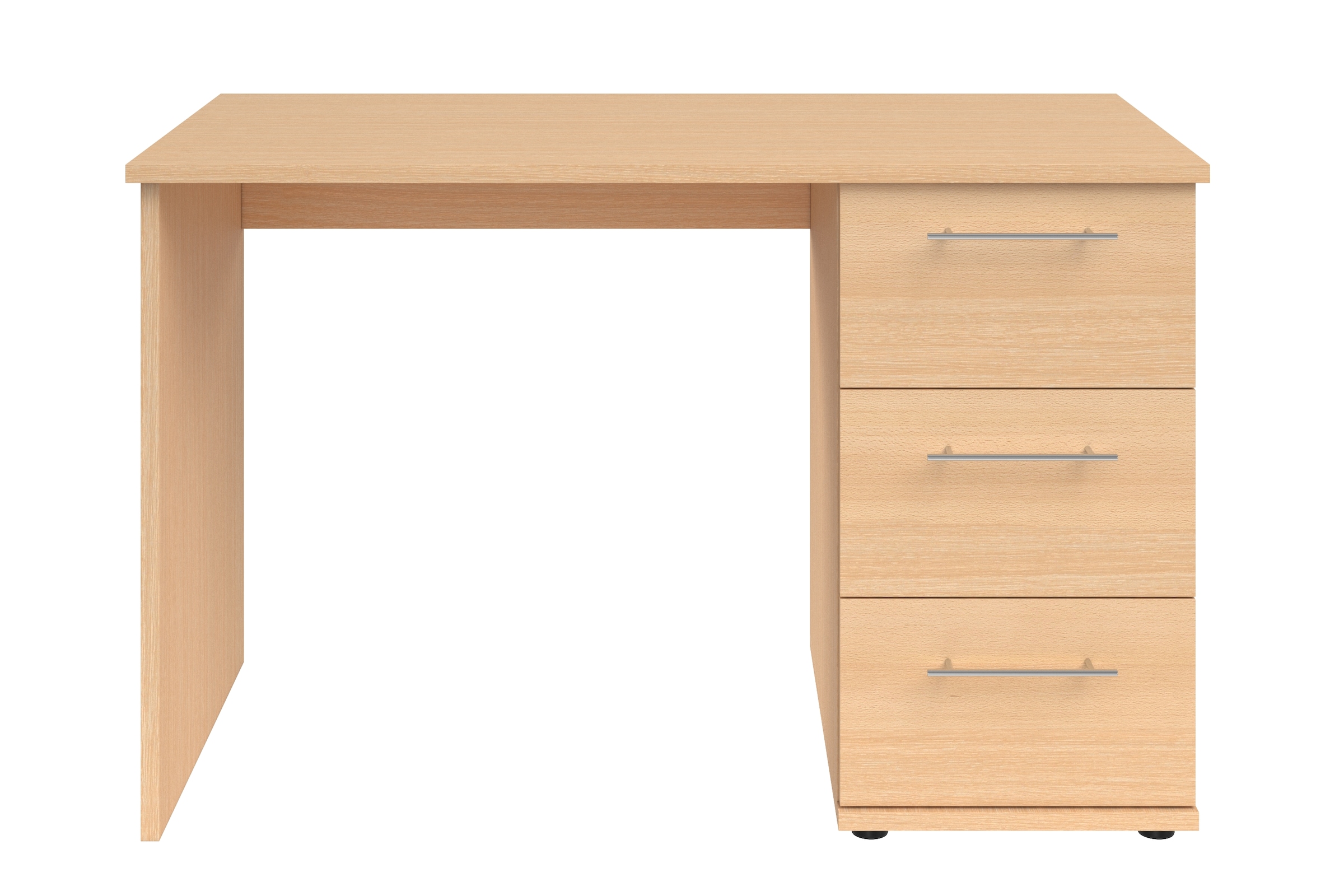 VOGL Möbelfabrik Schreibtisch »Tobi, optional mit Tastaturauszug,«, mit 3 Schubkästen, Breite 115 cm, Made in Germany