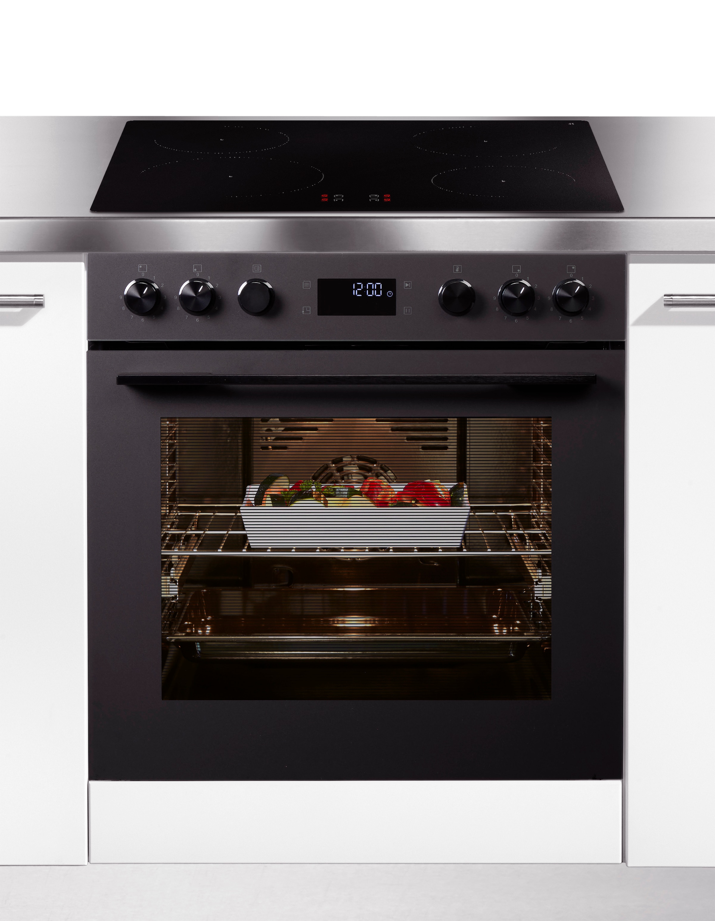 Hanseatic Induktions Herd-Set »HBCO7210A1MB+HI46074C« Mattes Herd-Set: modern, edel, pflegeleicht