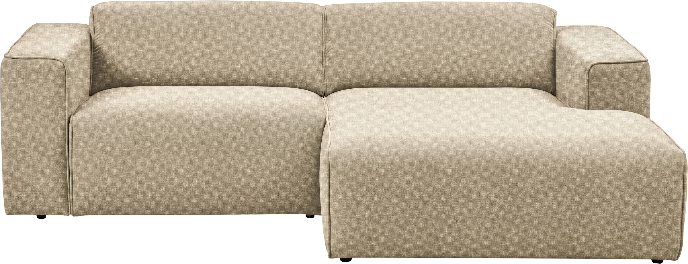 andas Ecksofa »Noord«, mit Kedernaht, Breite 234 cm, Cord, Struktur, Webstoff