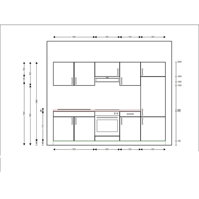 wiho Küchen Küchenzeile »Tilda«, mit E-Geräten, mit Glaskeramik-Kochfeld,  Breite 270 cm auf Raten bestellen