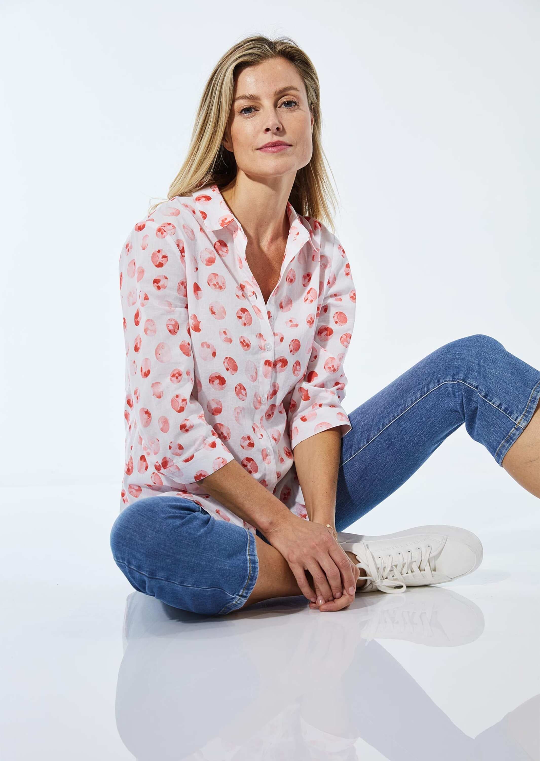 GOLDNER Klassische Bluse »Kurzgröße Bluse mit Hemdkragen«