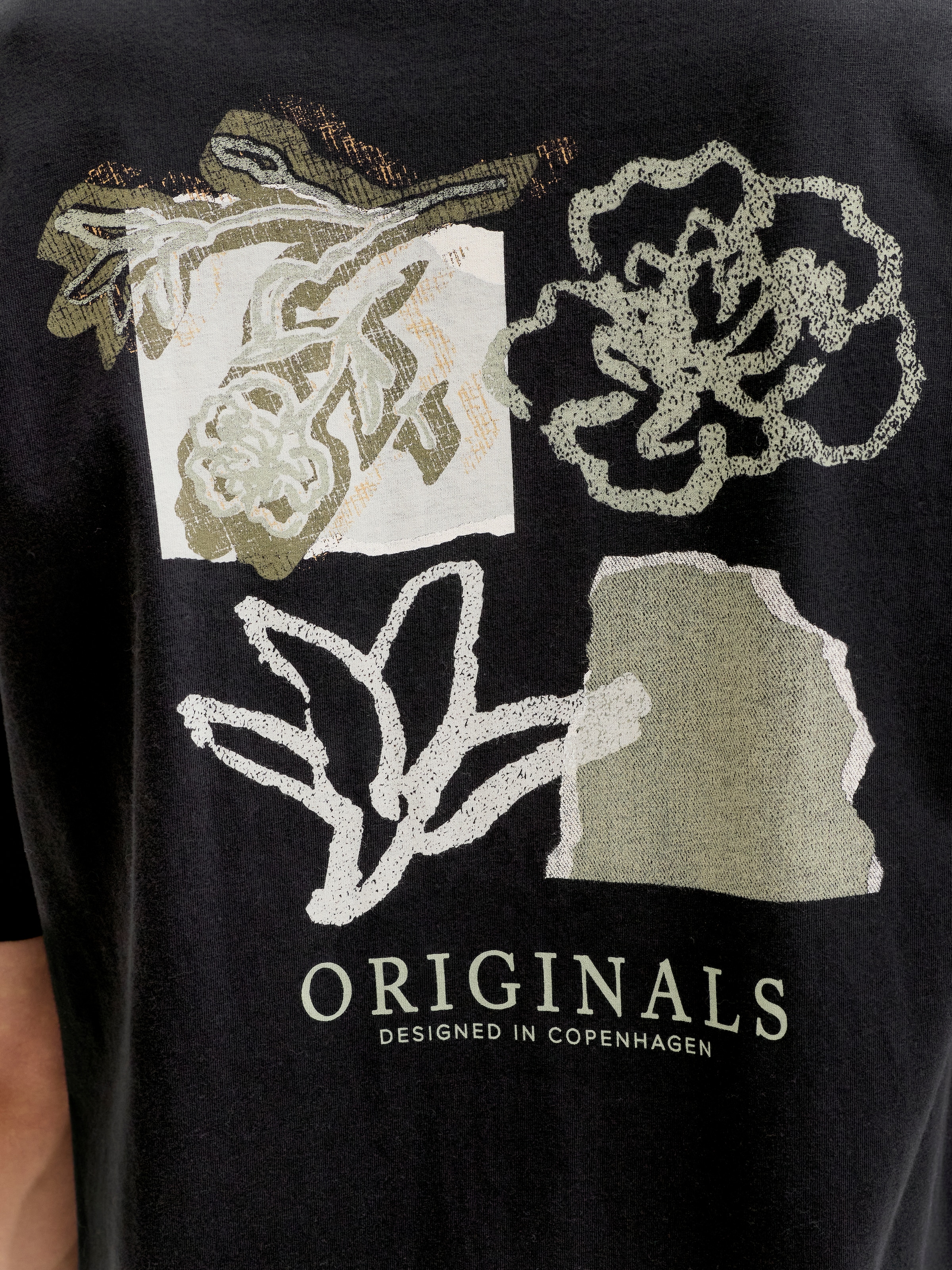 Jack & Jones Kurzarmshirt »JORMONTAUK AOP BACK TEE SS CREW NECK« Baumwolle, regular fit