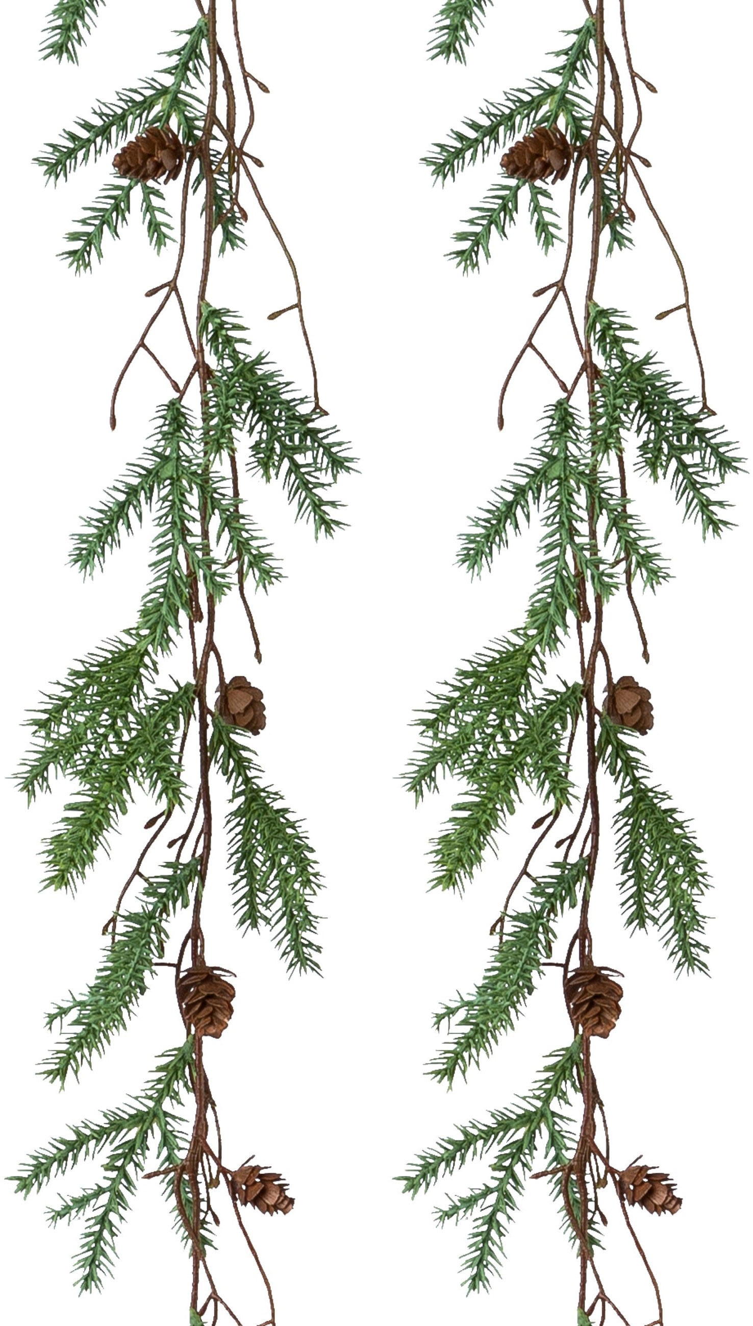 Creativ green Winterliche Kunstpflanze »Weihnachtsdeko,  Weihnachtsgirlande«, Girlande mit Zapfen, 185 cm, 2er-Set auf Rechnung  bestellen