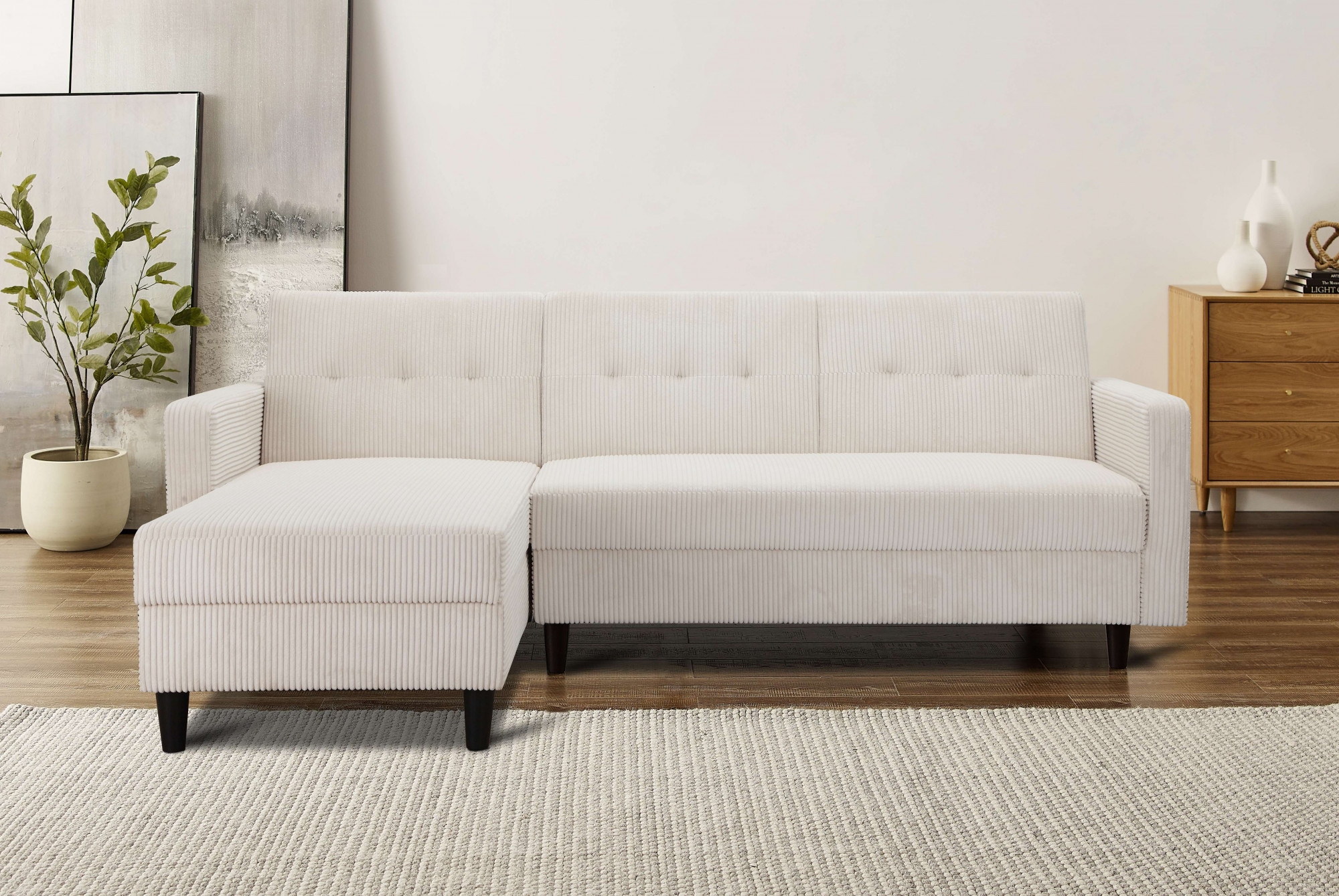 Dorel Home Ecksofa »Hartford II«, mit Bettfunktion und Stauraum, Recamiere beidseitig montierbar