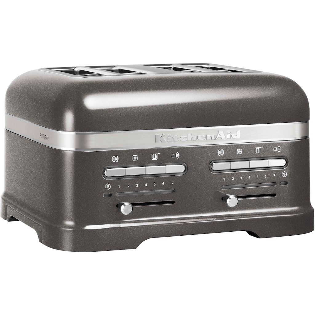 KitchenAid Toaster »Artisan 5KMT4205EMS MEDALLION-SILBER«, 4 kurze Schlitze, für 4 Scheiben, 2500 W