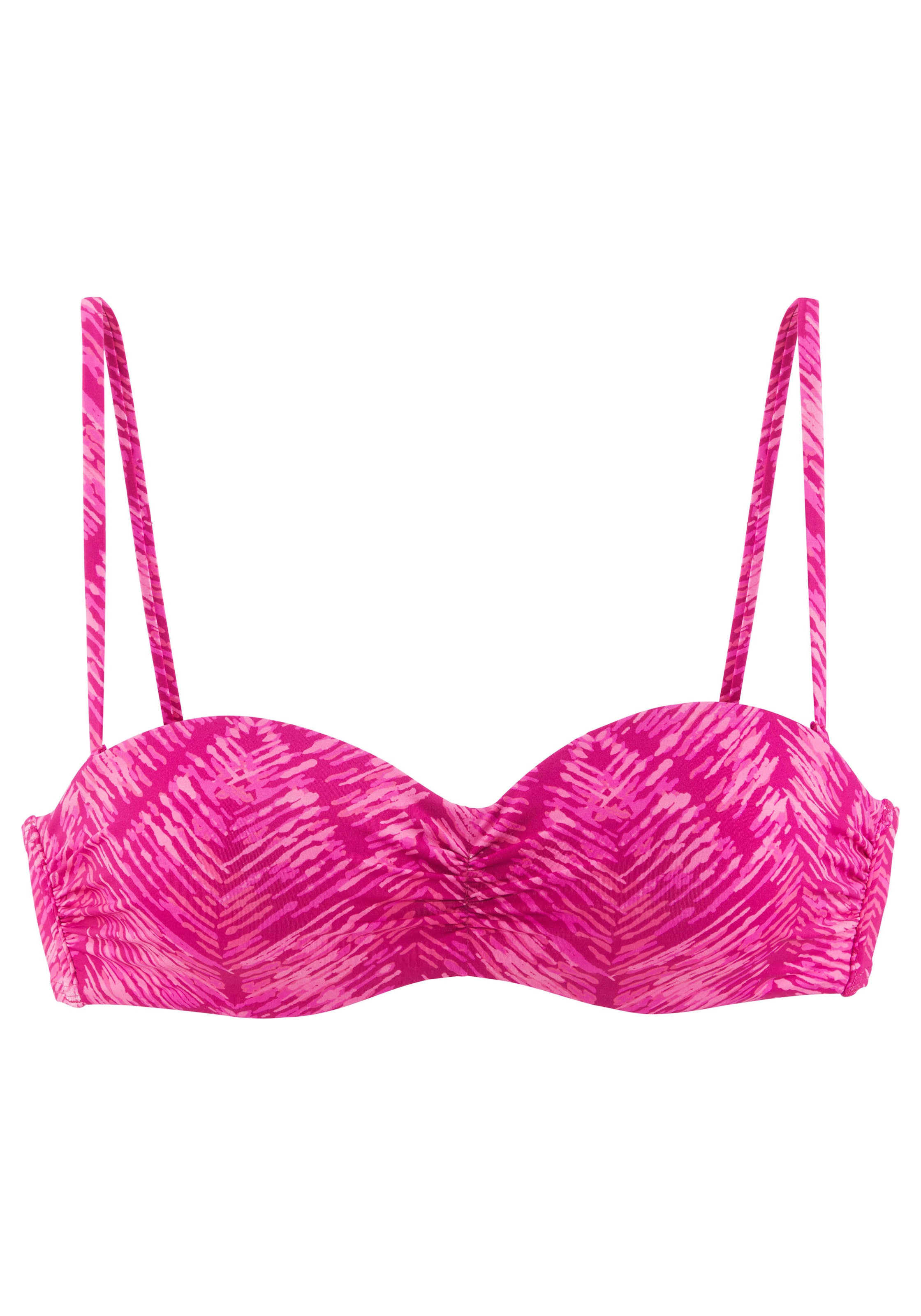 JETTE Bügel-Bandeau-Bikini-Top »Floretta«, in Ton in Ton-Harmonie