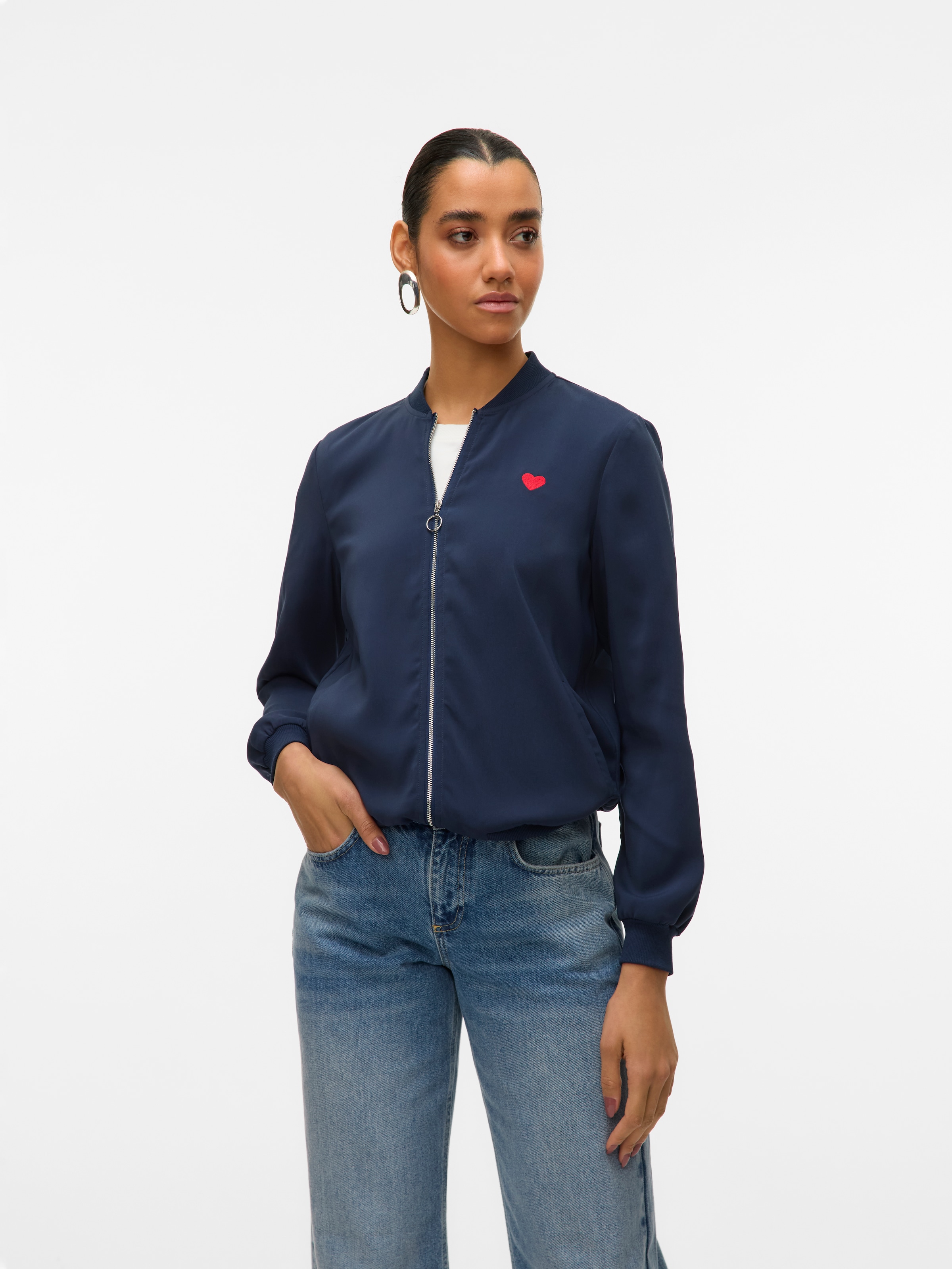 Vero Moda Blouson »VMCOCO L/S BOMBER AOP WVN NOOS« Materialmix