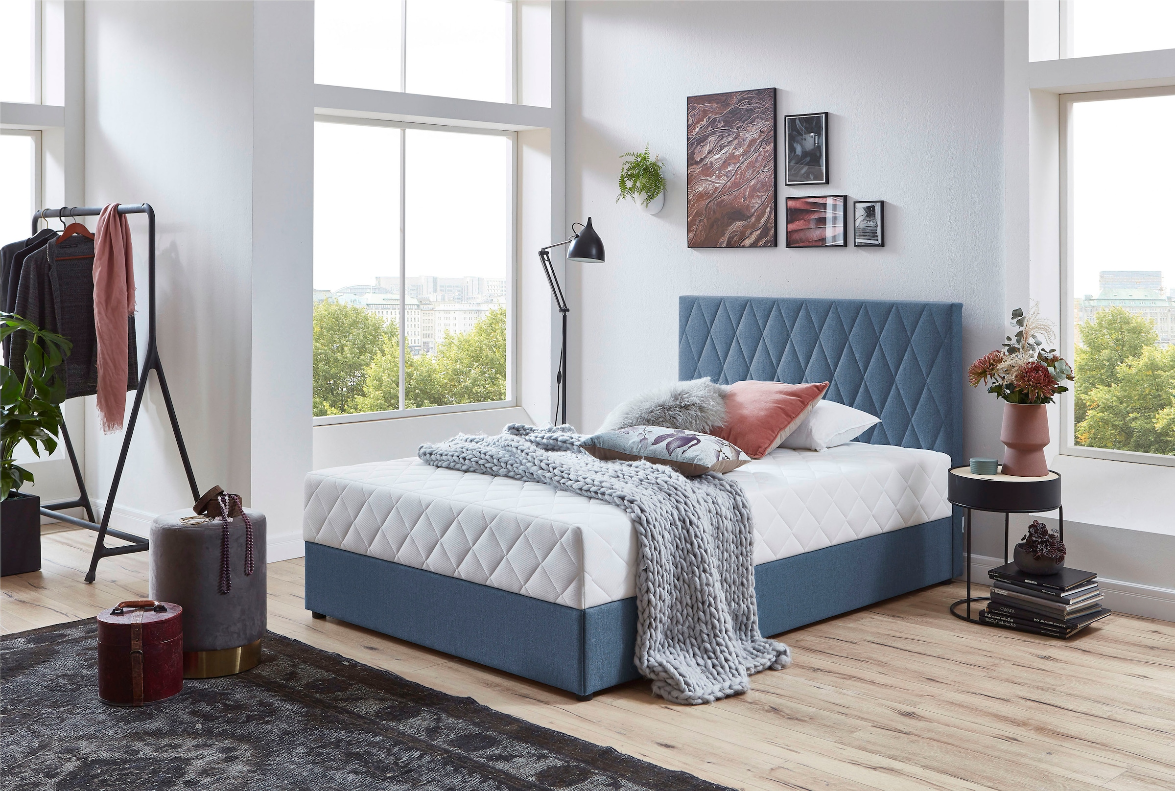 ATLANTIC home collection Boxbett »"Benita", inkl. Bettkasten« erhältlich in verschiedenen Größen, inkl. Taschen-Federkernmatratze