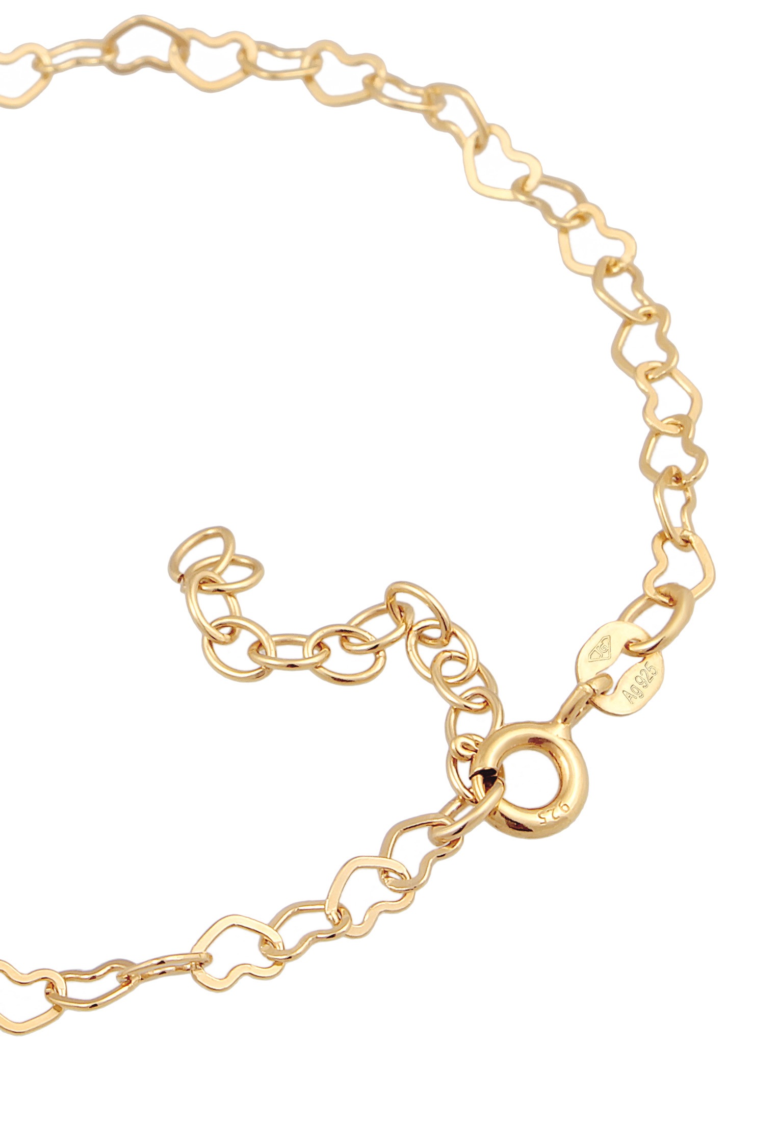 Elli Armkette »Armband Herz Liebe Verbunden 925 Silber«