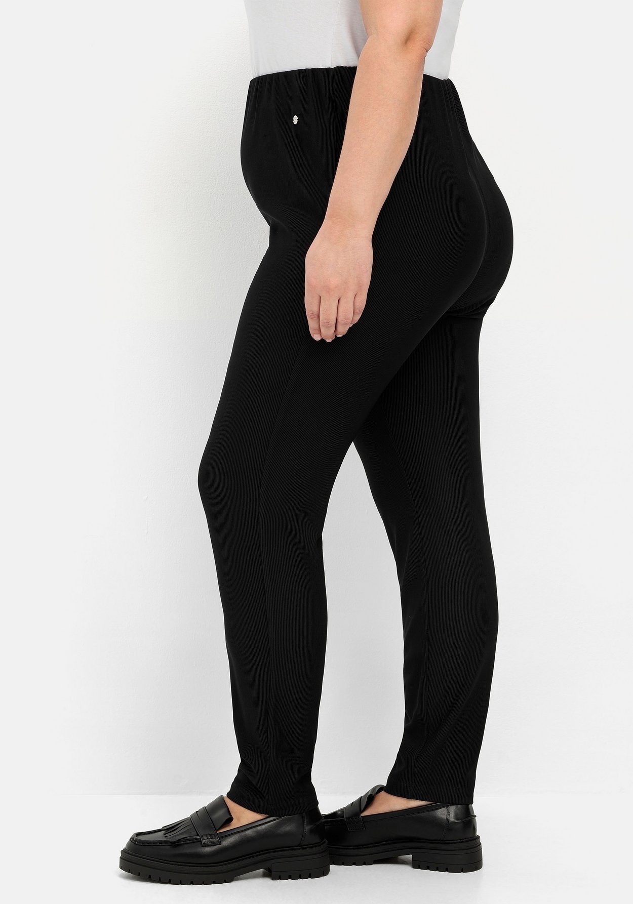 Sheego Schlupfhose »Hose in feiner Rippstruktur, mit Schlupfbund«