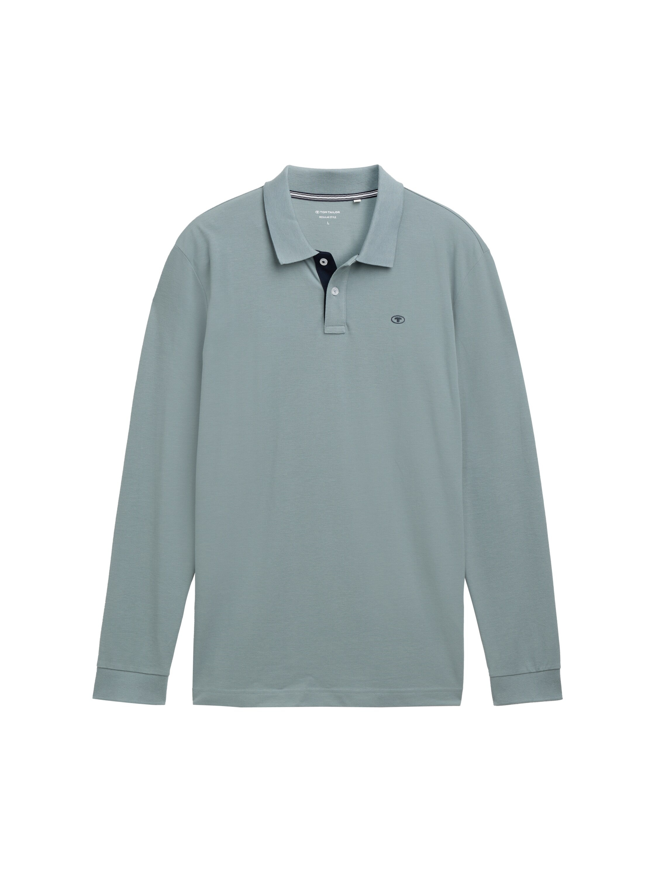 TOM TAILOR Langarm-Poloshirt, mit Logo-Stickerei