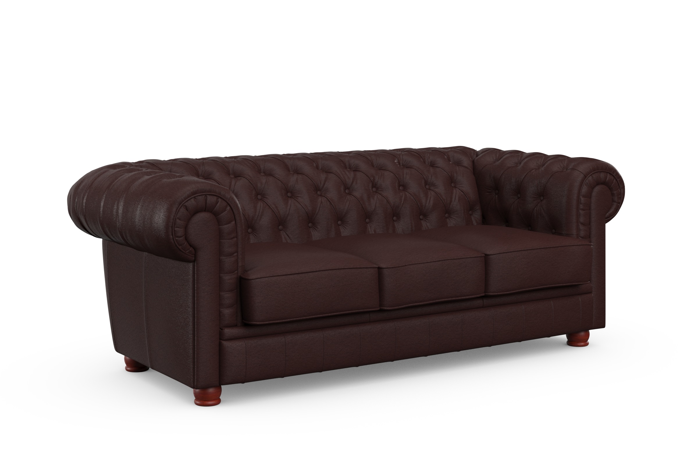Max Winzer® Chesterfield-Sofa »Kent edel und bequem, tolle Detailverarbeitung, komfortable Armlehnen«, 3-Sitzer mit aufwendiger Knopfheftung, Breite 205 cm