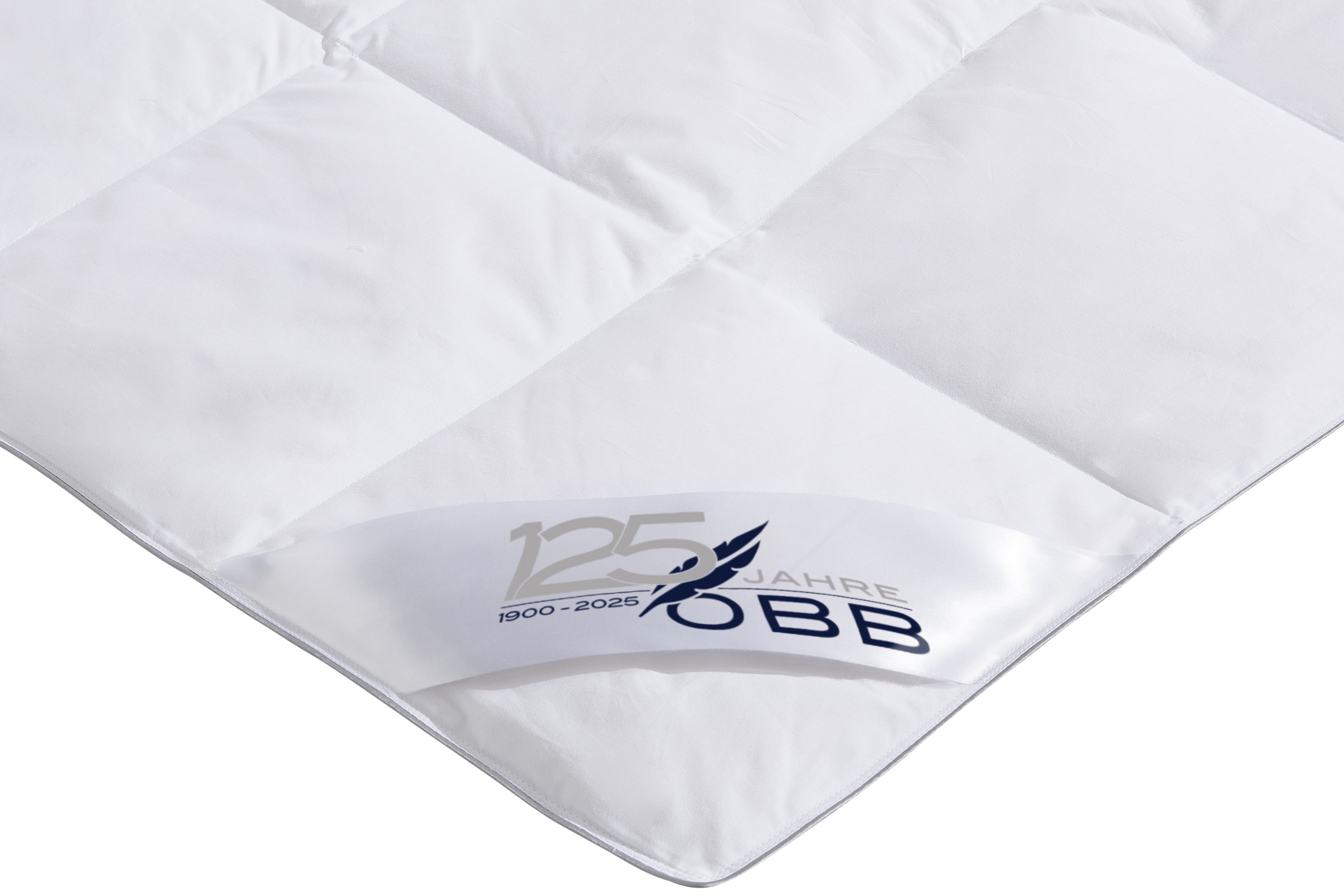 OBB Daunenbettdecke + Kopfkissen »Edition 125 Jahre, Bettendeckenset 2teilig, für Sommer oder Winter«, (Spar-Set), Decke mit Kissen 135x200 oder 155x220 cm, Made in Germany