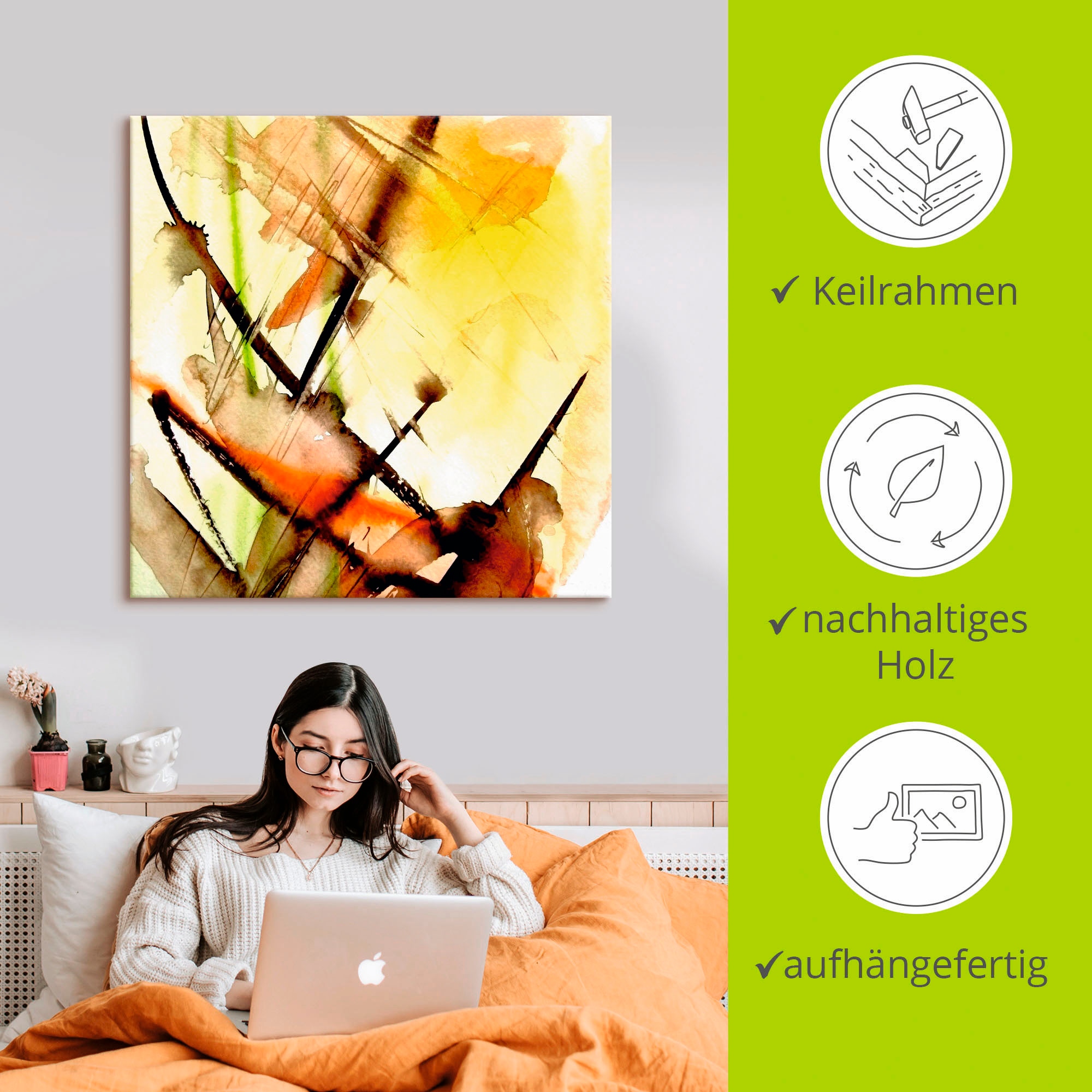 Artland Wandbild »Lichtklang« Gegenstandslos 1 Stk. tlg. als Leinwandbild, Poster, Wandaufkleber in verschied. Größen