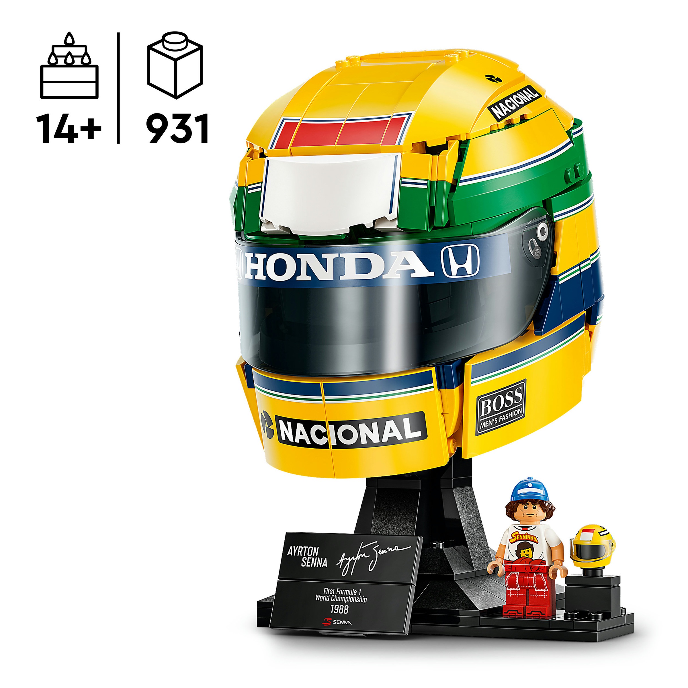 LEGO® Konstruktionsspielsteine »Ayrton Senna Helm (43024), LEGO Editions Formula 1« Made in Europe