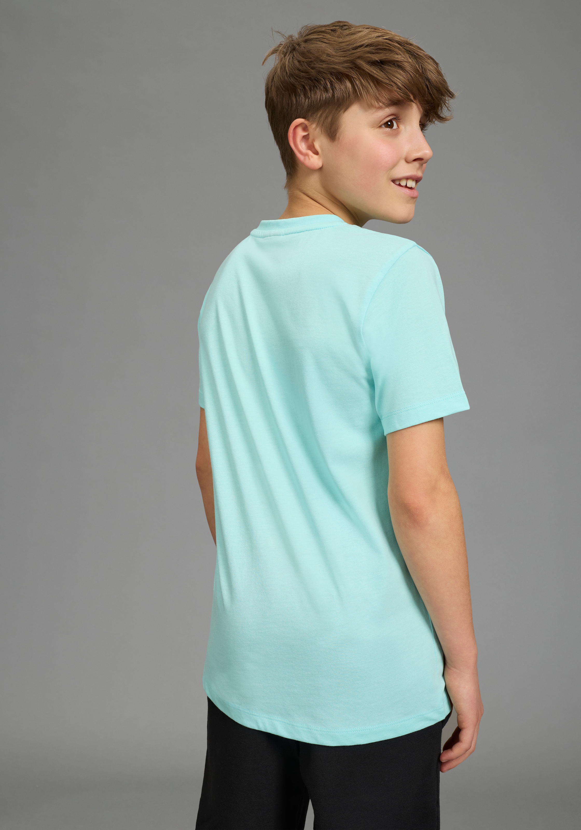 KIDSWORLD T-Shirt »Shirt mit Fußballmotiv: GOAL TIME« für Jungen, Kurzarm, Rundhalsausschnitt