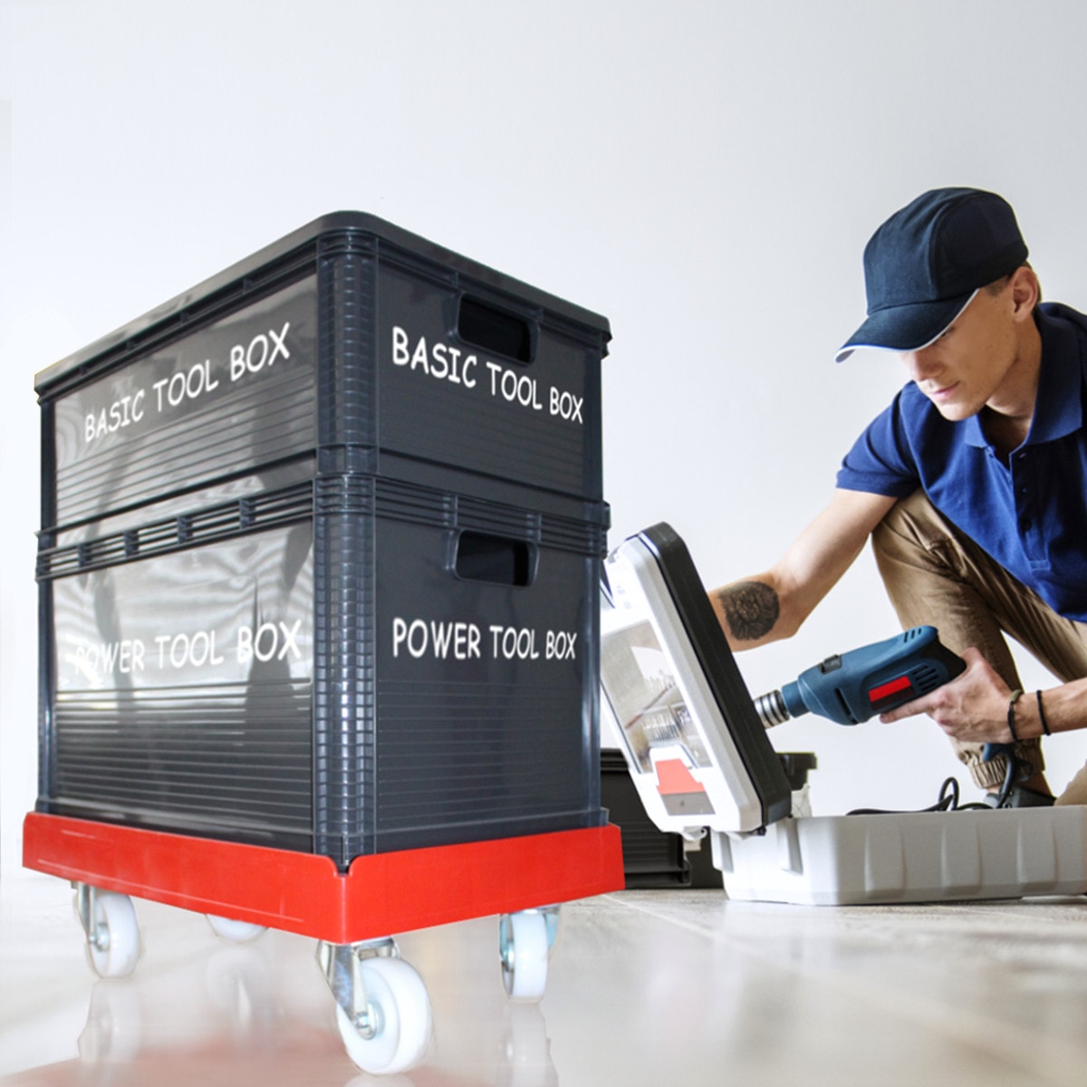 keeeper Transportbehälter »Transportbox robert, 3er Set, 64 L, 60 x 40 x 32 cm« 40 cm breit 32 cm hoch 60 cm lang Set, 3 Stk. tlg. säure- und laugenbeständig, 60 kg Tragkraft