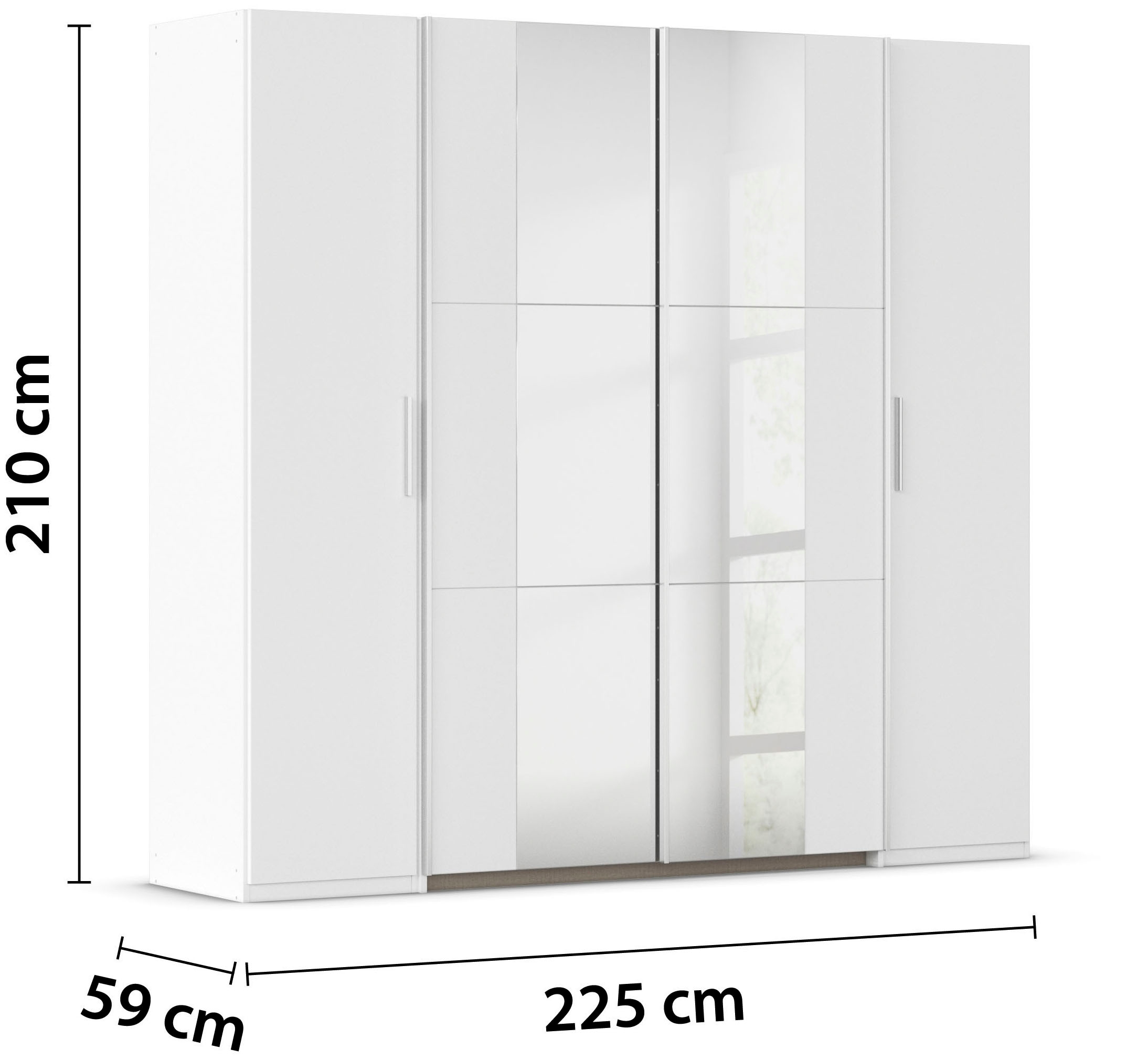rauch Schwebetürenschrank »Kleiderschrank Drehtürenschrank Schrank Garderobe KRONACH TOPSELLER«, mit Dreh- und Schwebetüren und Spiegel, viele Böden MADE IN GERMANY