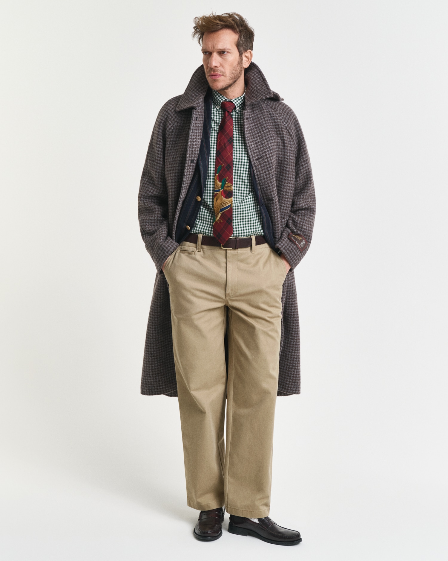 Gant Langarmhemd »REG POPLIN GINGHAM SHIRT«, mit Logostickerei auf der Brust