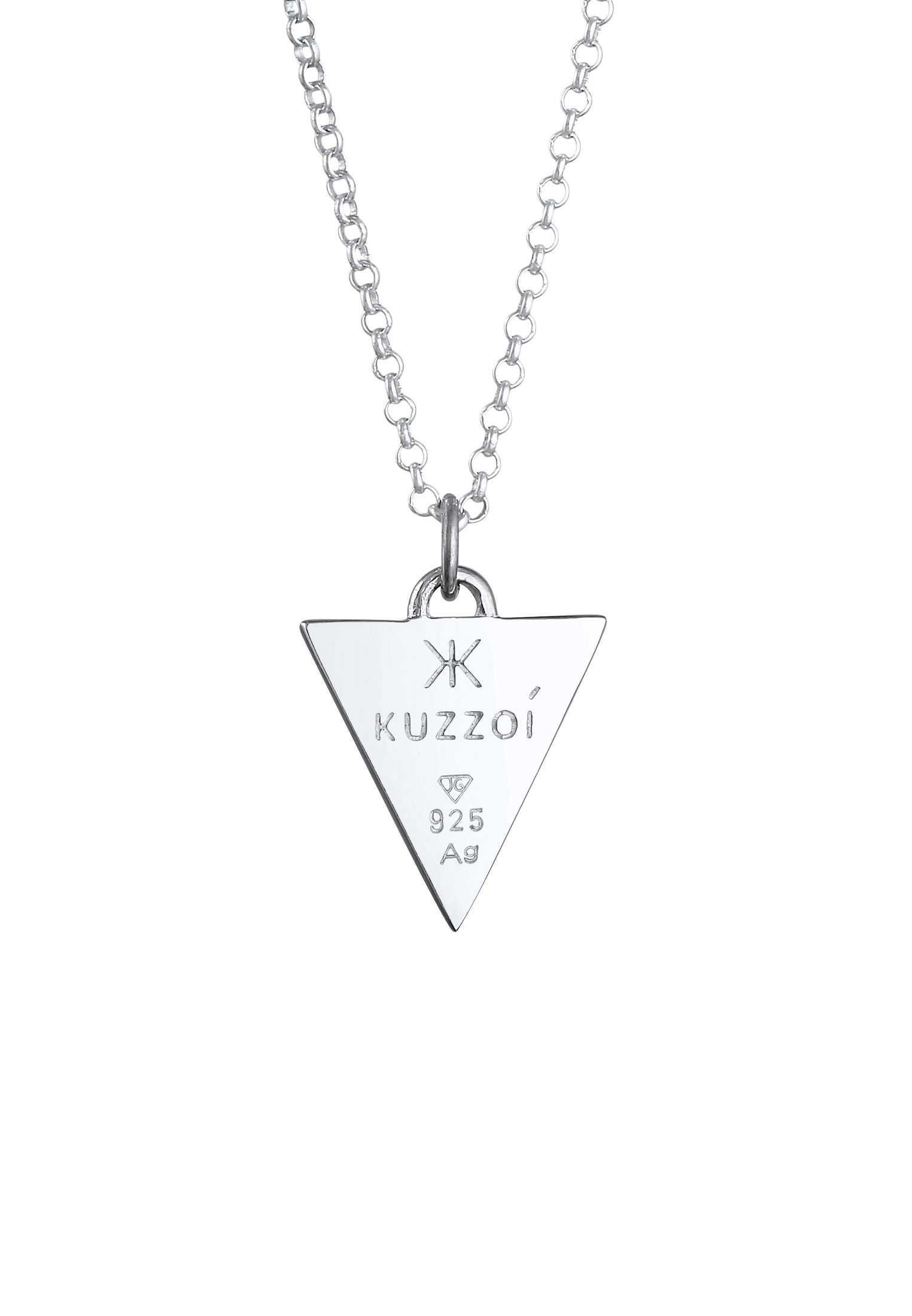 Kuzzoi Silberkette »Halskette Herren Erbskette Dreieck Modern 925 Silber«
