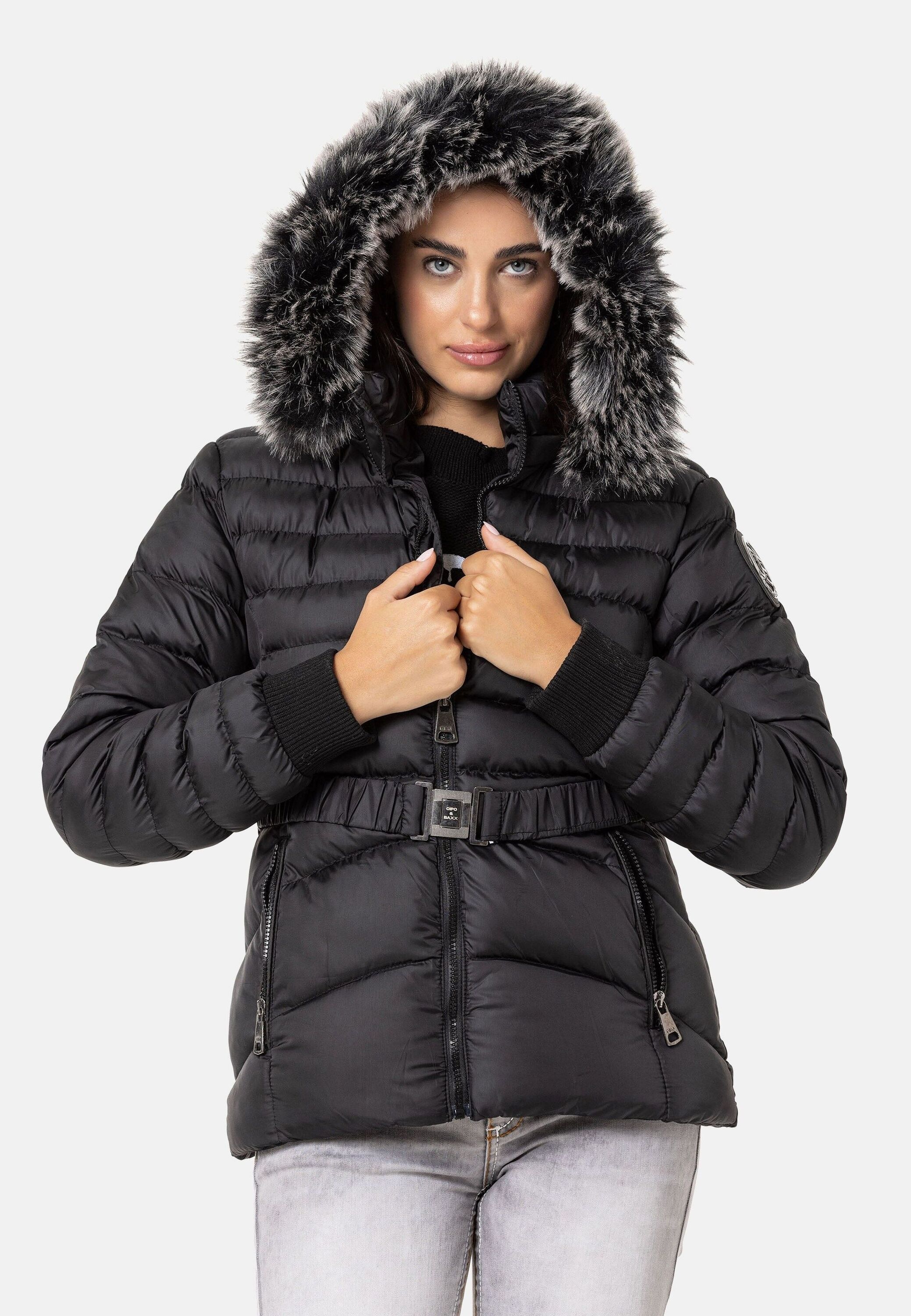Cipo & Baxx Winterjacke »Cipo & Baxx Jacken« mit Kapuze mit Kapuze, WM132