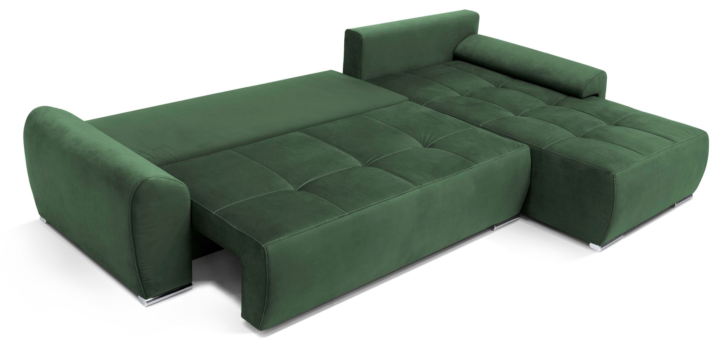 COLLECTION AB Ecksofa »30 Jahre Jubiläums-Modell Bilbao L-Form«, inkl. Bettfunktion und Bettkasten, Zierkissen mit Strassstein