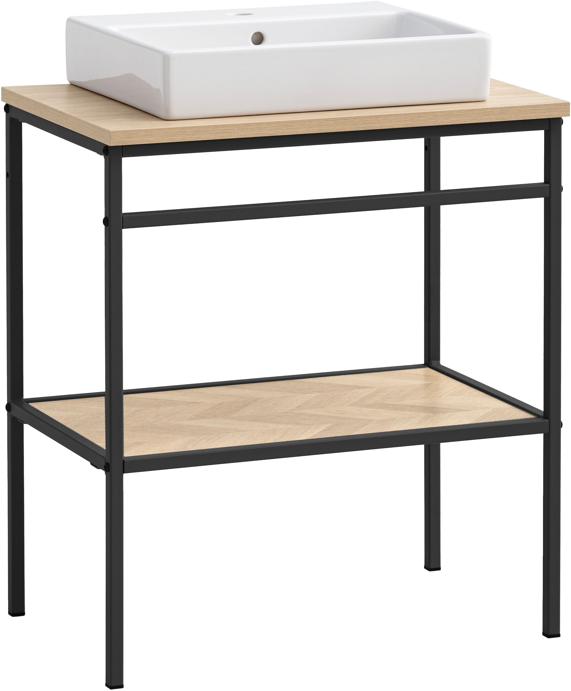 Tchibo - Waschtisch mit Aufsatzbecken »Lorna« - 70x45x89,2cm - schwarz -
