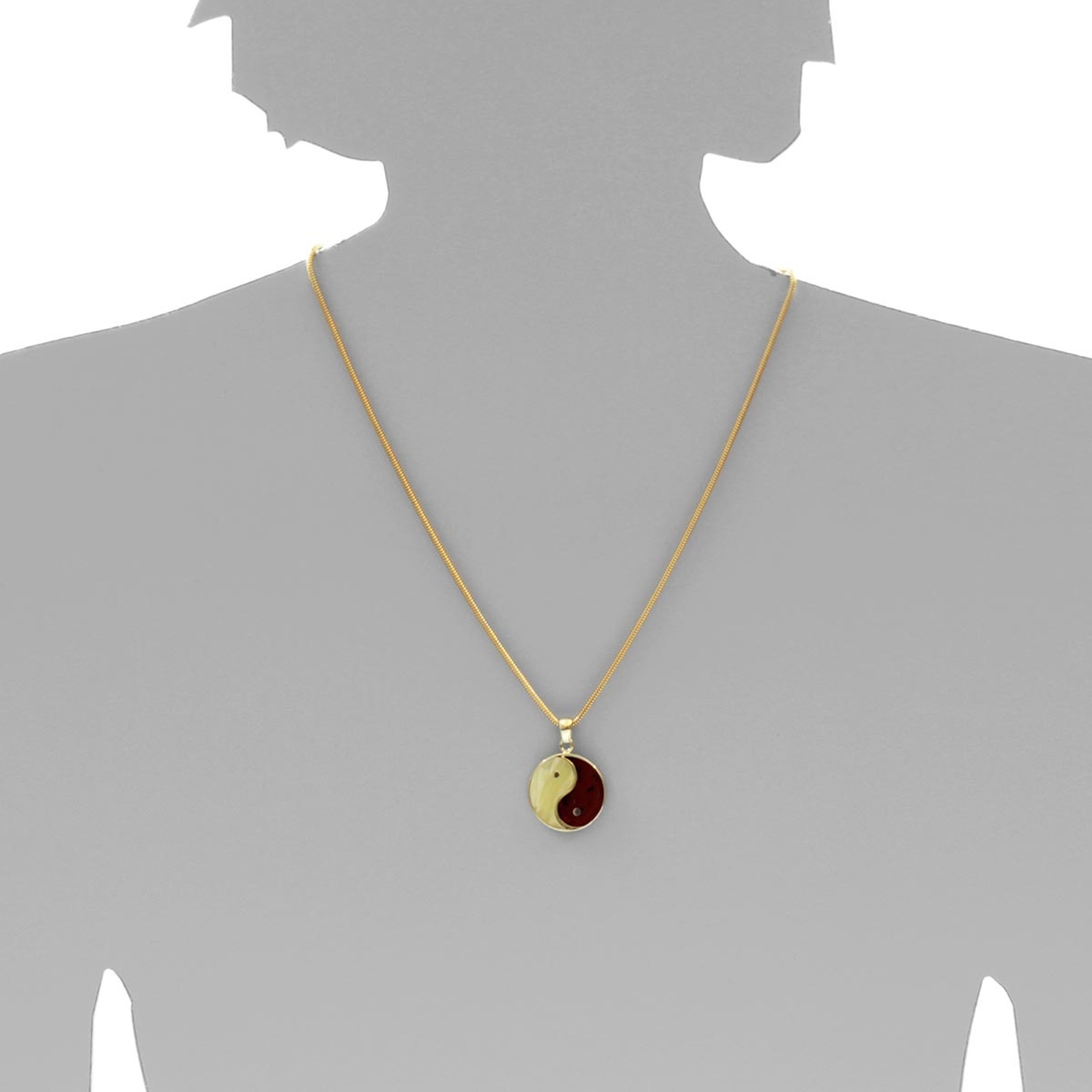 OSTSEE-SCHMUCK Kettenanhänger »- Yin & Yang - Gold 585/000 - Bernstein«