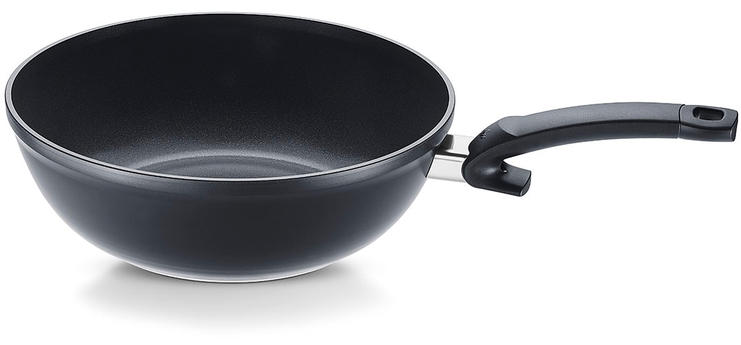 Fissler Wok »Ceratal® Orbit Black« Aluminium 1 Stk. tlg. gesünderes Kochen mit Antihaft-Effekt, hergestellt ohne PFAS/PTFE