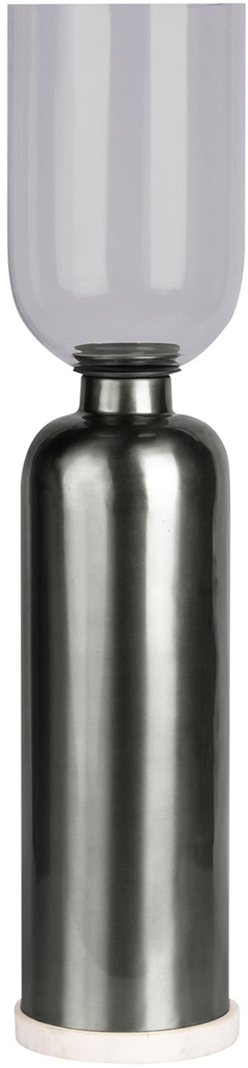 Kayoom Kerzenhalter "Bodenkerzenhalter Shyam 225" Bodenkerzenhalter aus Metall, Marmor-Sockel, Windlicht aus Glas