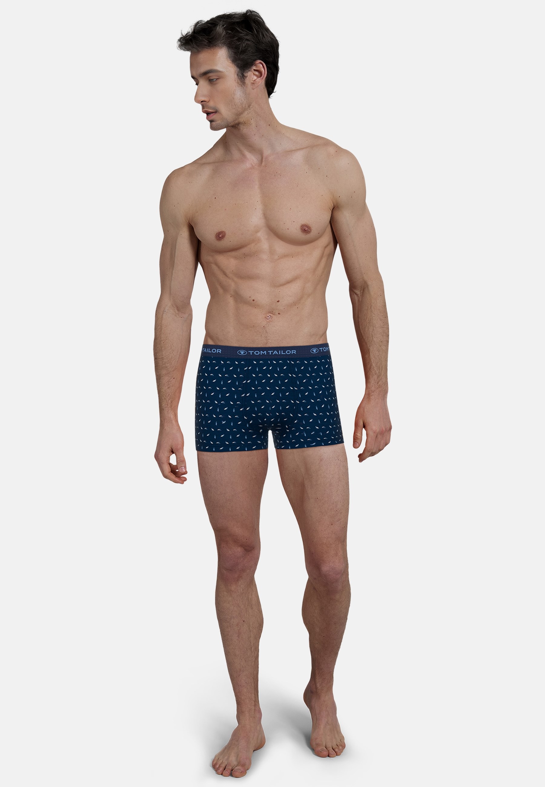 TOM TAILOR Boxershorts »Buffer«, (3er Pack), weich, bequem, eng, elastisch, Logobund, Baumwollmix