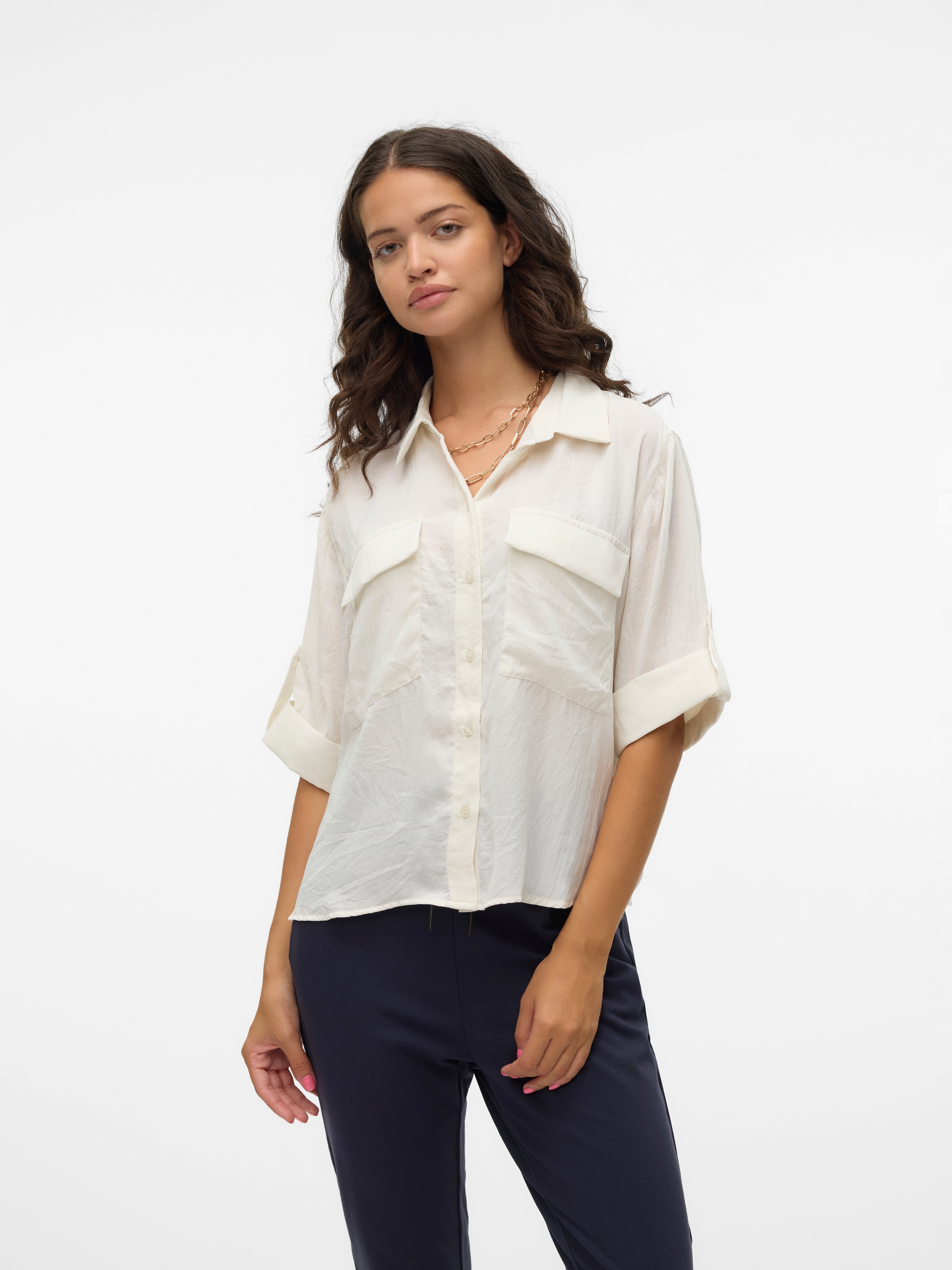 Vero Moda Kurzarmbluse »VMFABIANA 3/4 SHIRT VMA NOOS«