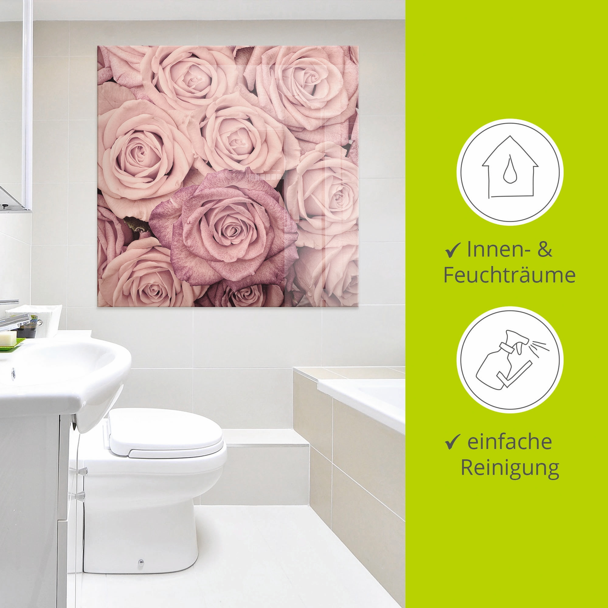 Artland Glasbild »Rosen« 1 Stk. tlg. in verschiedenen Größen