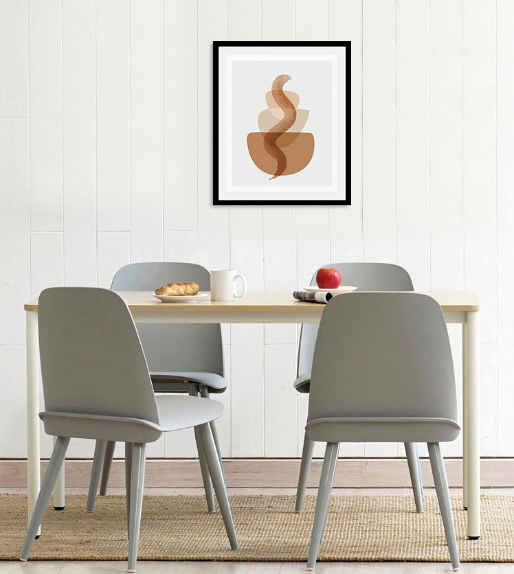 queence Bild »Stacked«, Lebensmittel-Kaffee-Kaffee Bilder-Bar & Lounges-Essen-Kunst, (1 St.), gerahmt