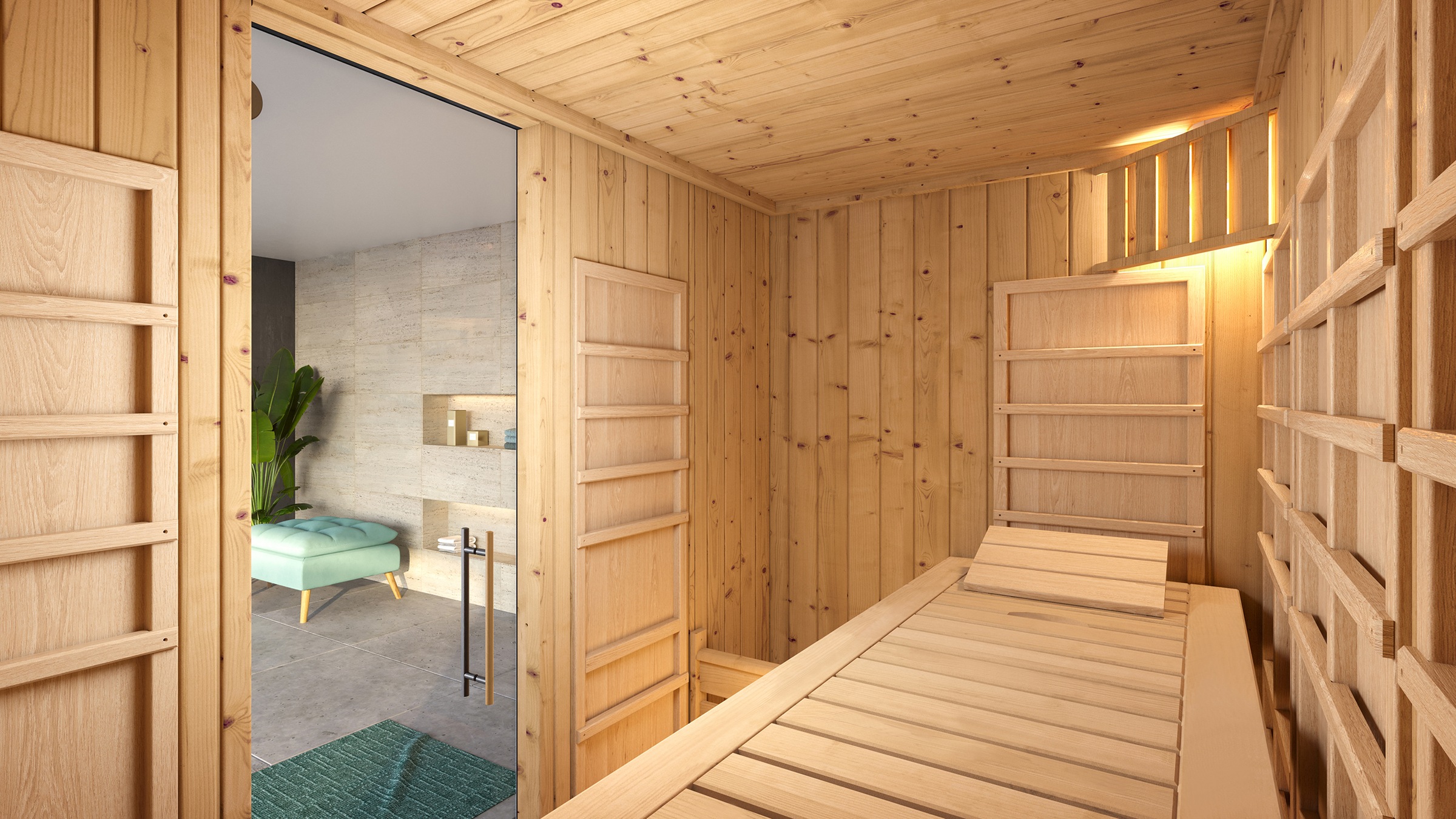 weka Infrarotkabine »Infrarotkabine UPPSALA Kombi inkl.« Sauna oder IR-Strahlung, moderne Ganzglastür